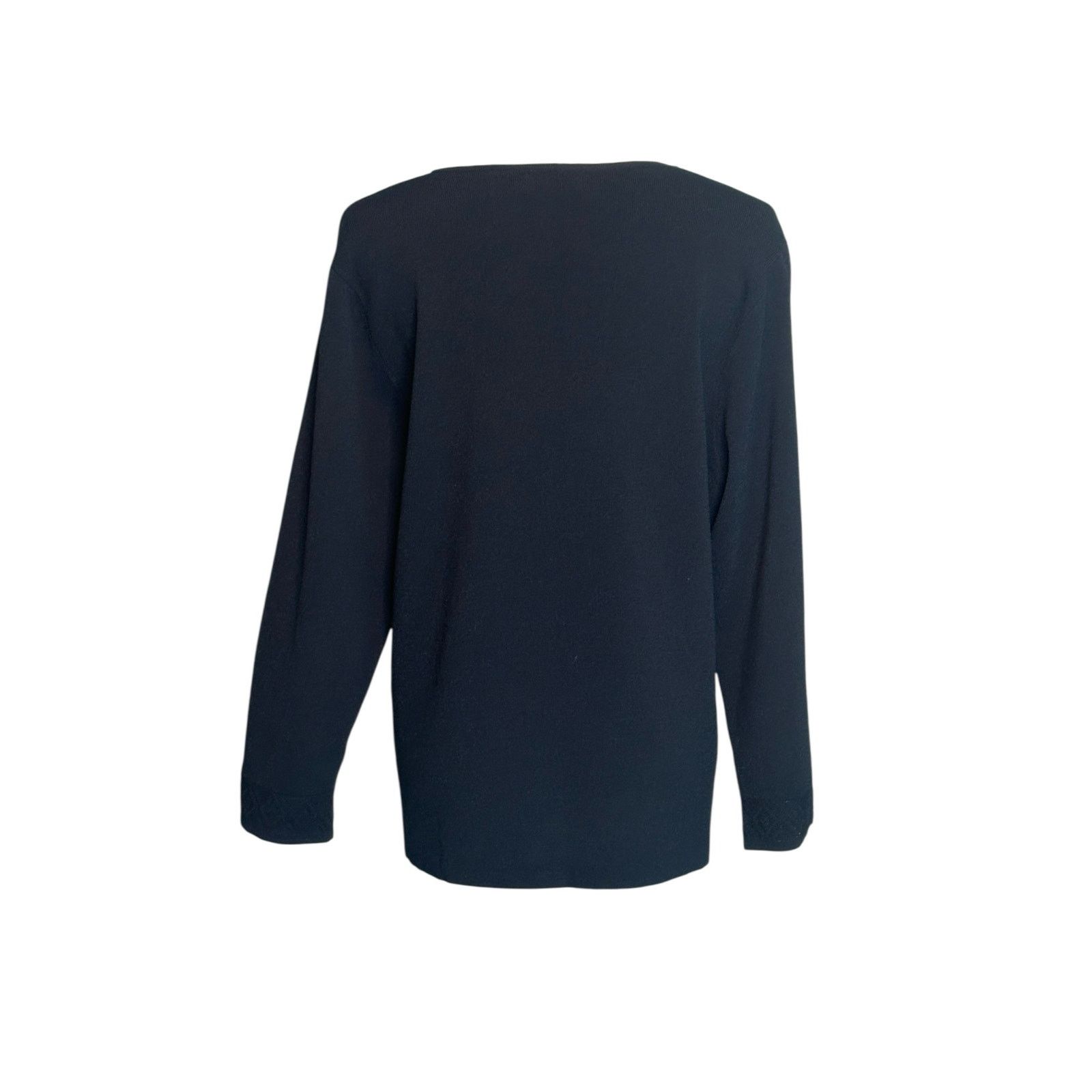 Liz Claiborne Liz Claiborne navy 3/4 sleeves knit sweater size Large Size L / US 10 / IT 46 - 6 Thumbnail