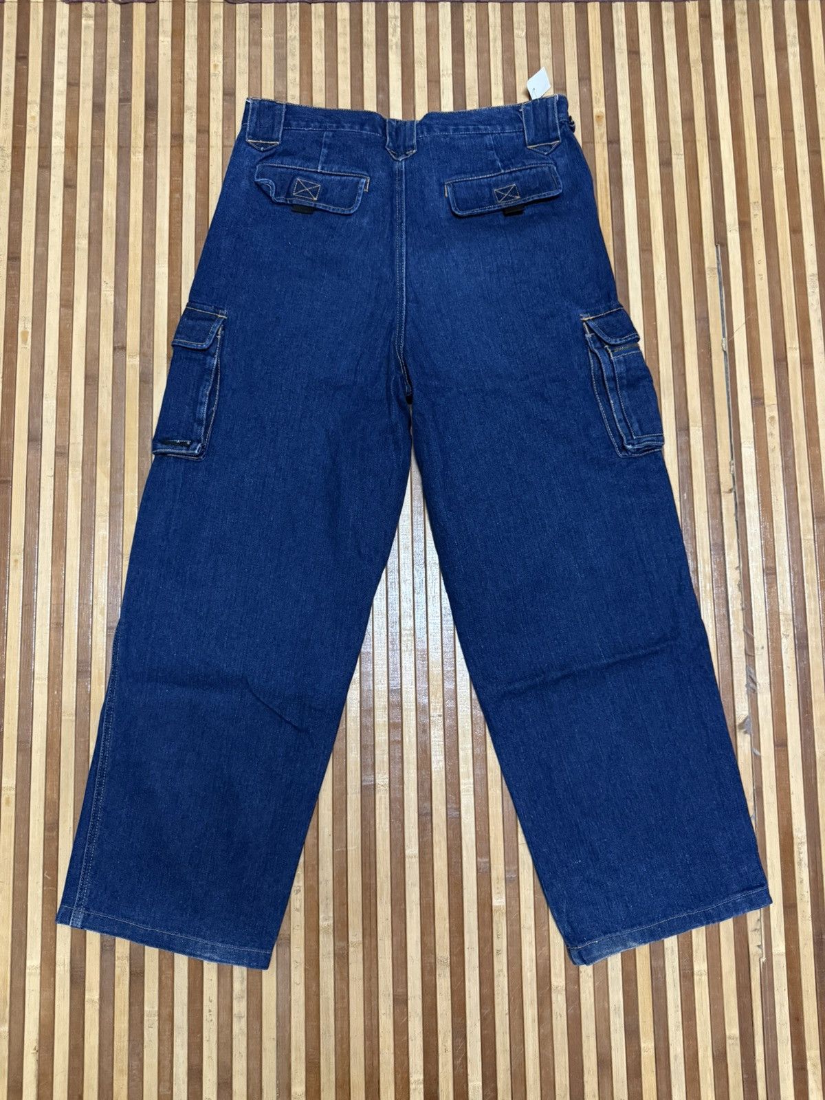 Japanese Brand Denim Cargo Pants Streetwear Multipocket Tactical Pants Size US 33 - 5 Thumbnail