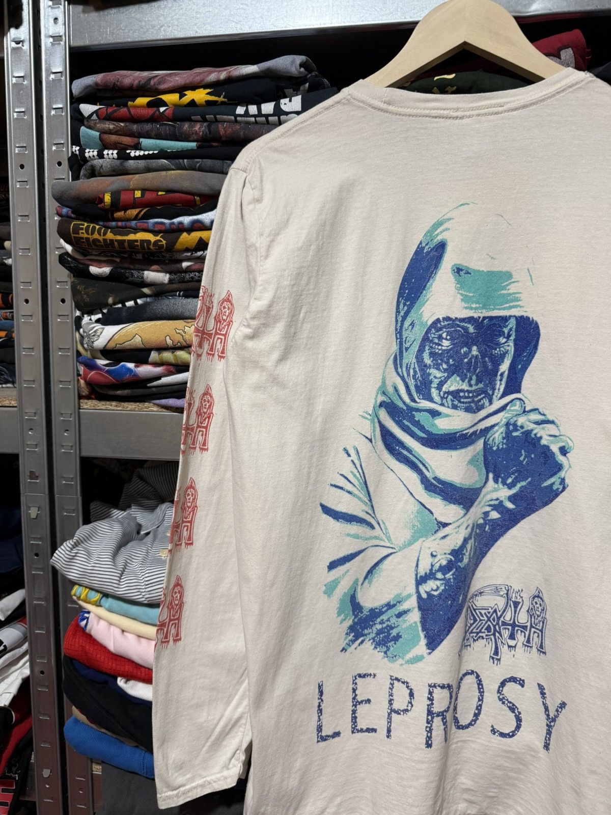 Band Tees × Vintage Vintage 2019 Death Leprosy Posterized Longsleeve T-Shirt Y2K Size US L / EU 52-54 / 3 - 4 Thumbnail
