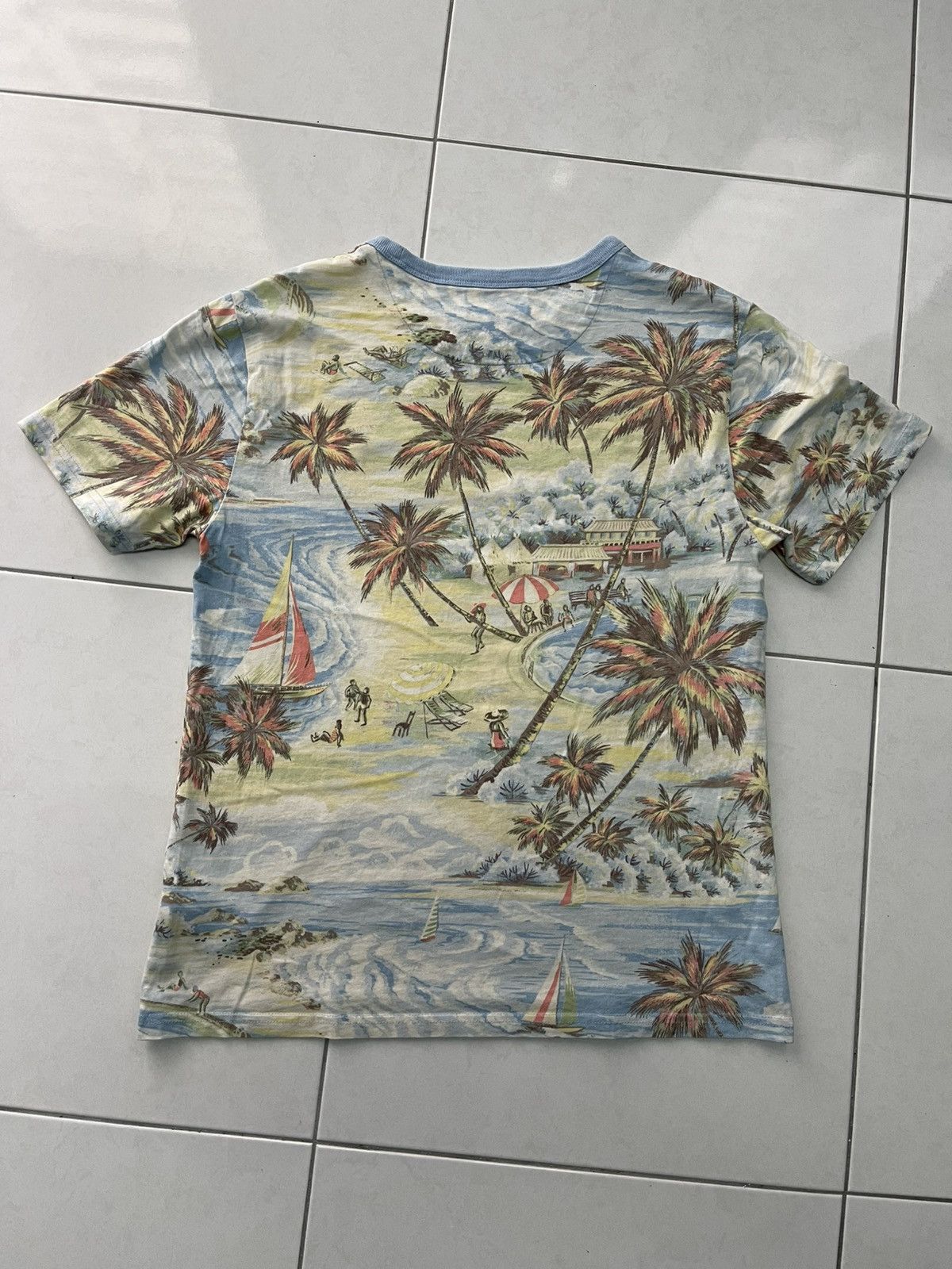 Polo Ralph Lauren POLO RALPH LAUREN TROPICAL PRINT COTTON TEE VERY RARE Size US L / EU 52-54 / 3 - 2 Thumbnail