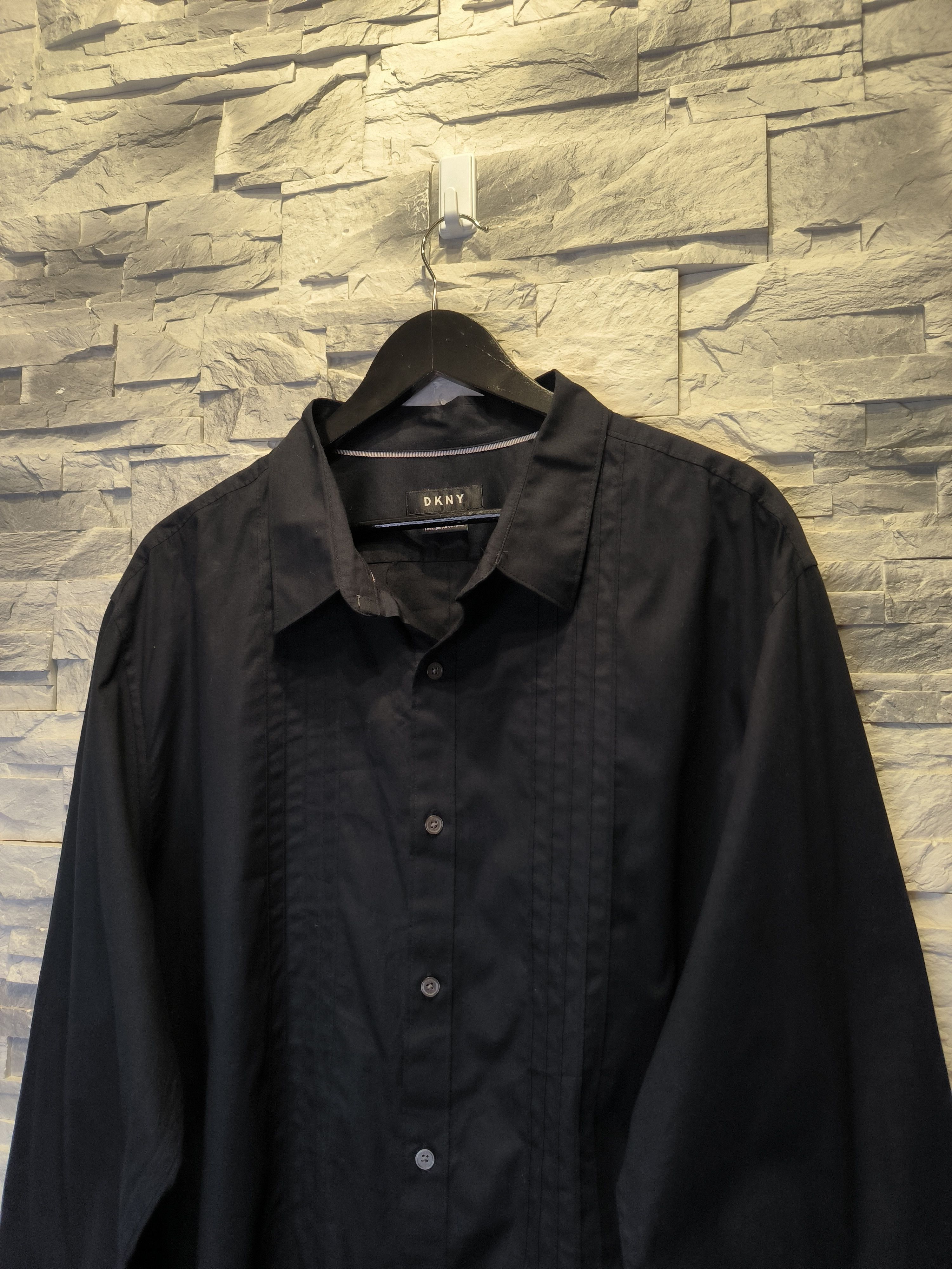 DKNY DKNY Black Shirt Button-Up Long Sleeve Basic Size US XXL / EU 58 / 5 - 2 Thumbnail