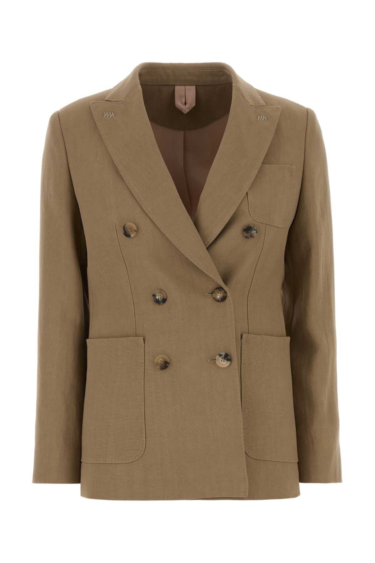 Max Mara Camel Hamp Gel Blazer Size M / US 6-8 / IT 42-44 - 1 Thumbnail