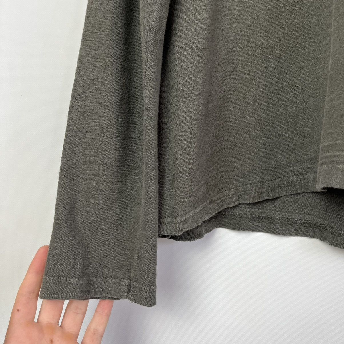 Giorgio Armani Vintage Armani Jeans AvantGarde Distressed Longsleeve Shirt Size US M / EU 48-50 / 2 - 3 Thumbnail