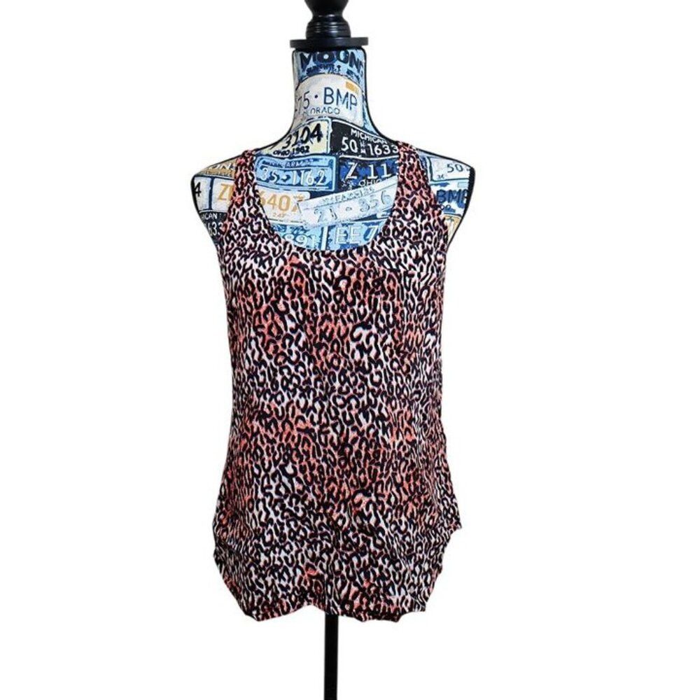 Joie Joie Silk Peach Leopard Racerback Tank XS Size XS / US 0-2 / IT 36-38 - 1 Thumbnail