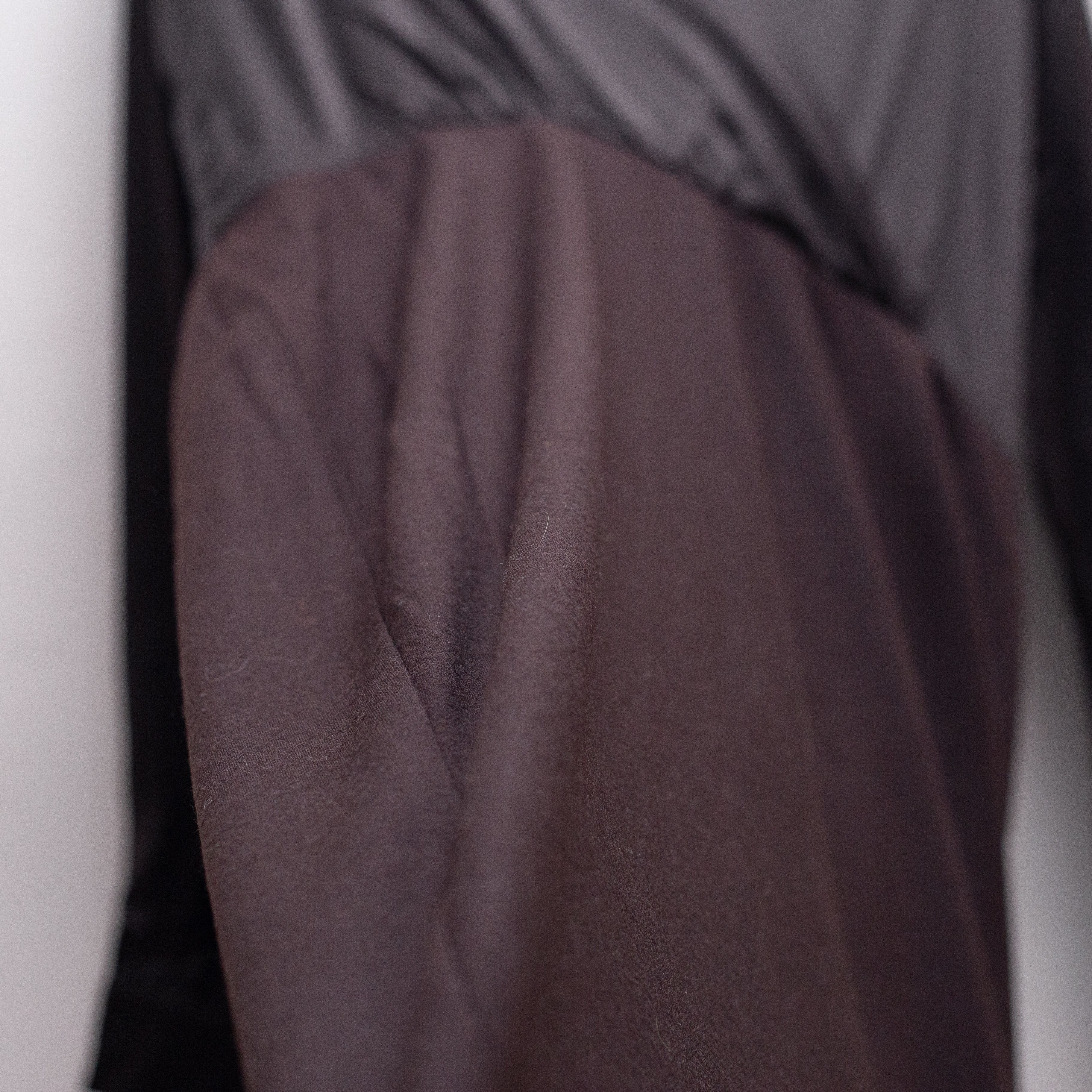 Max Mara MAX MARA Mid-Length Dress Black Brown Silk Virgin Wool Sz 42 Size XL / US 12-14 / IT 48-50 - 5 Thumbnail