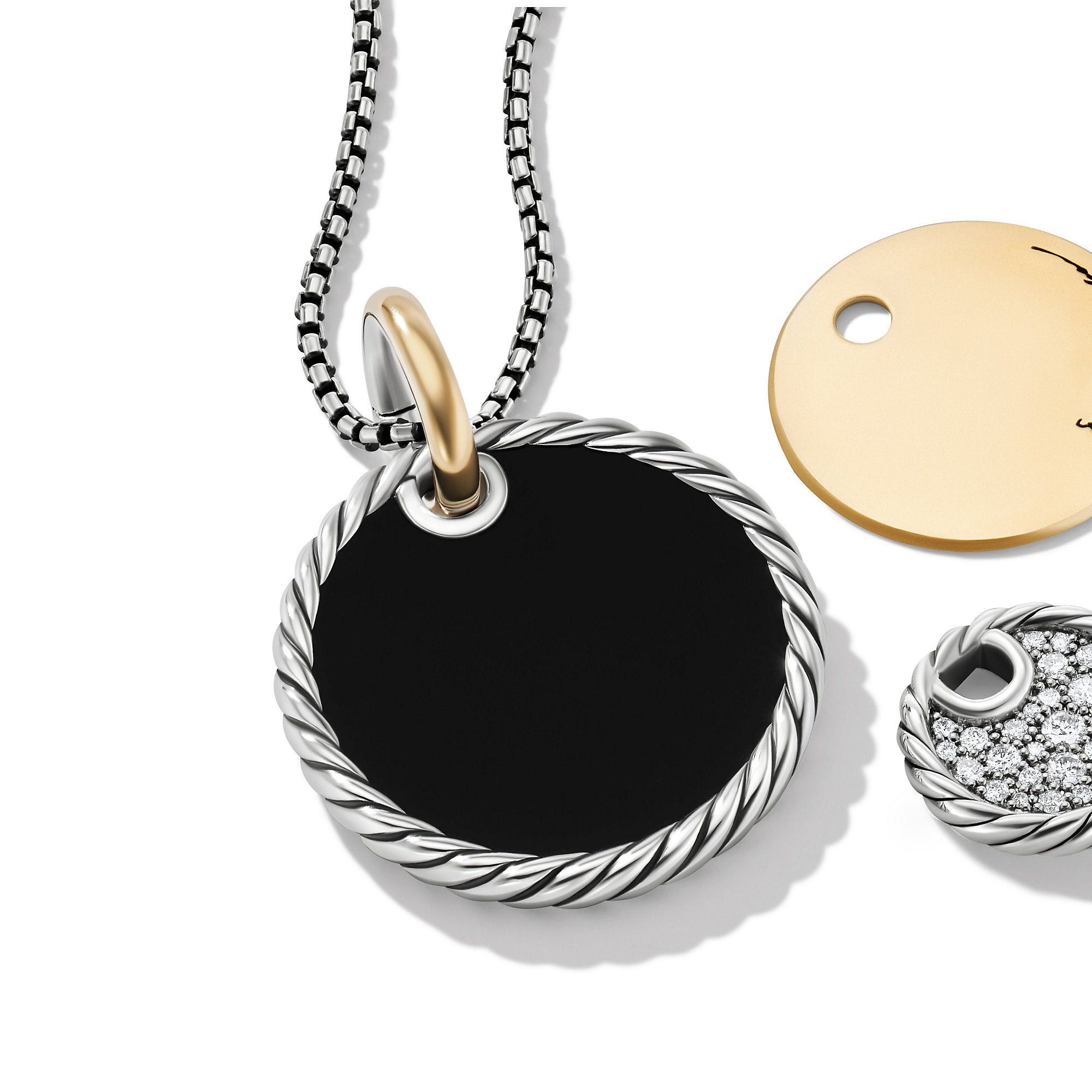 David Yurman o1w1db10325 Elements Eclipse Pendant Necklace Silver Size ONE SIZE - 1 Thumbnail