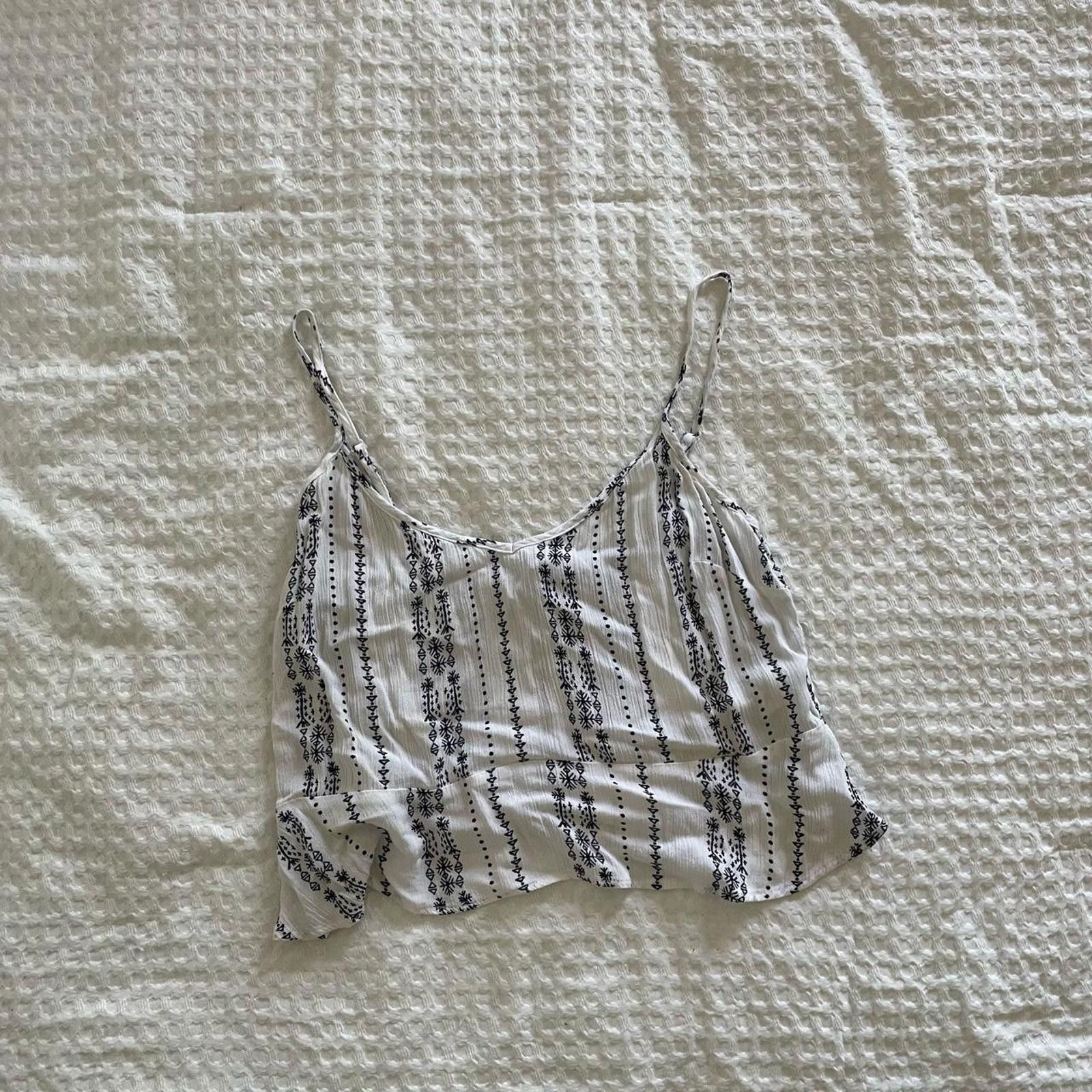 Designer Papaya white and blue striped tank top Size S / US 4 / IT 40 - 1 Thumbnail
