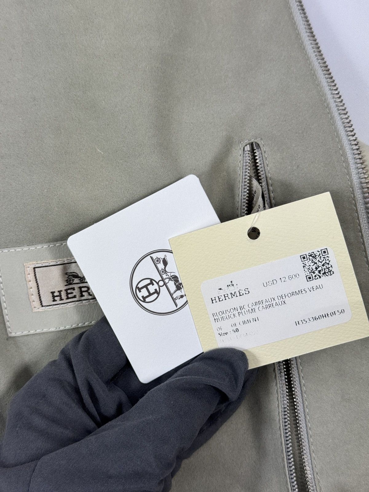 Hermes HERMES BLOUSON CARREAUX JACKET RRP $12,600 Size US L / EU 52-54 / 3 - 9 Thumbnail
