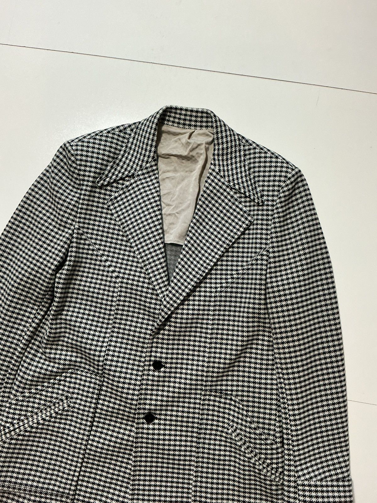 Vintage Vintage 60s Masculini Combo Houndstooth Blazer Jacket Size US S / EU 44-46 / 1 - 4 Thumbnail