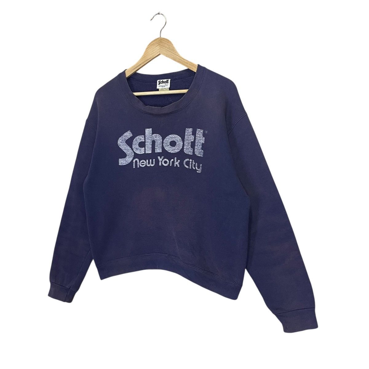 Schott Vintage Schott New York City Big Logo Crewneck Sweatshirt Size US M / EU 48-50 / 2 - 3 Thumbnail