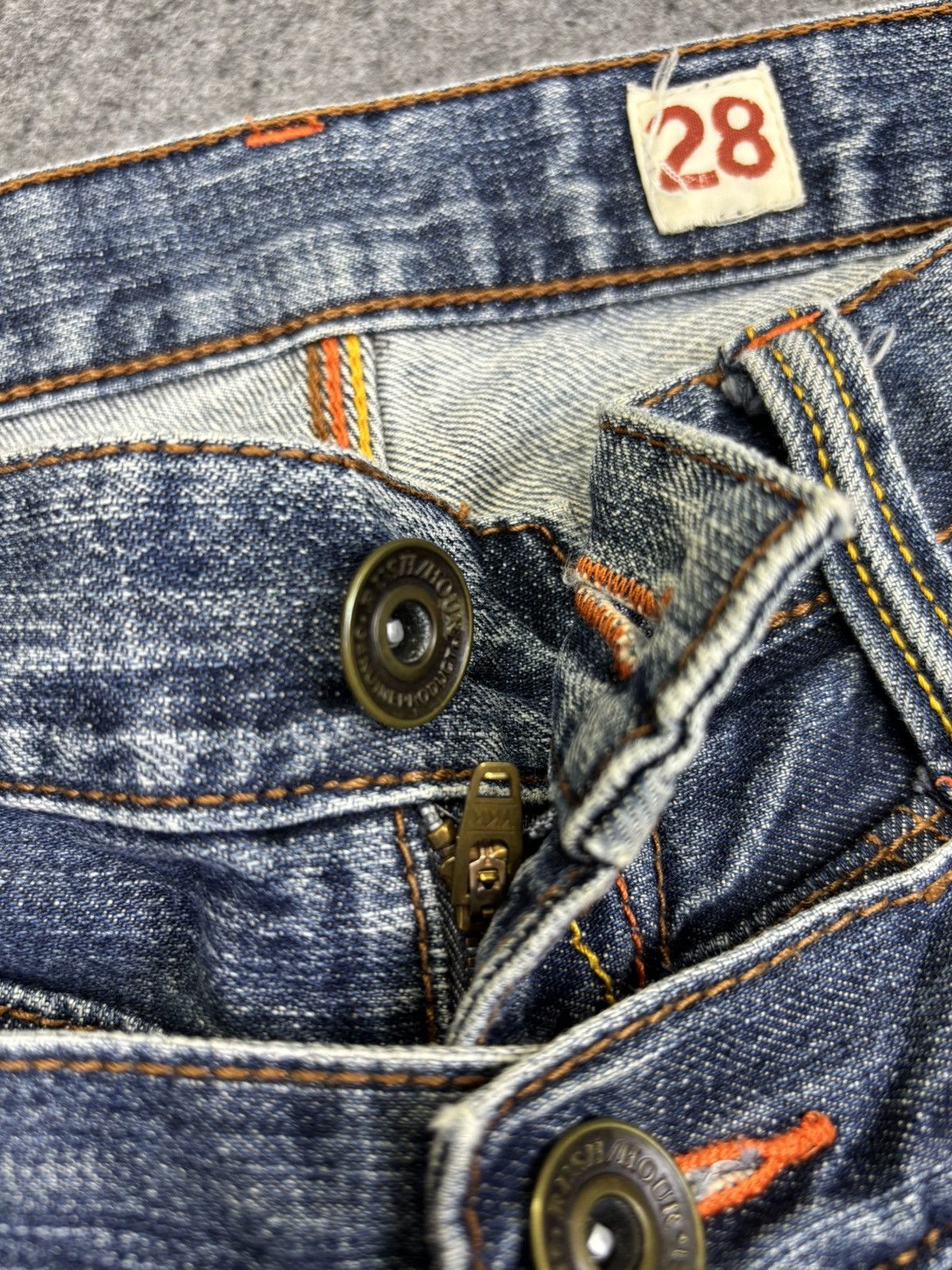 Japanese Brand 💥Insane💥Rush Hour Double Waist stone Wash Denim F759 Size US 30 / EU 46 - 10 Thumbnail