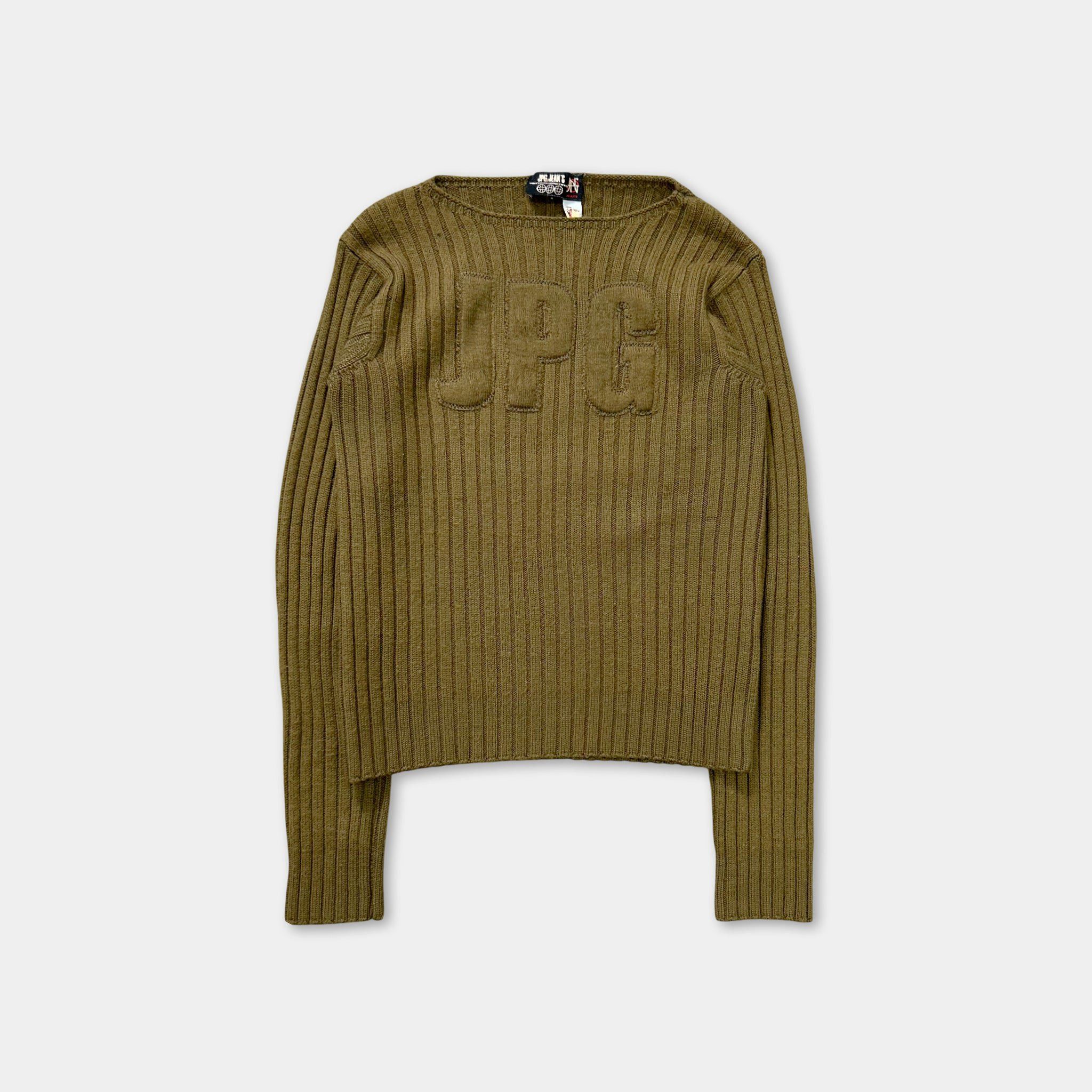 Jean Paul Gaultier Jean Paul Gaultier 90s Green Khaki Knit Sweater Size US M / EU 48-50 / 2 - 1 Thumbnail