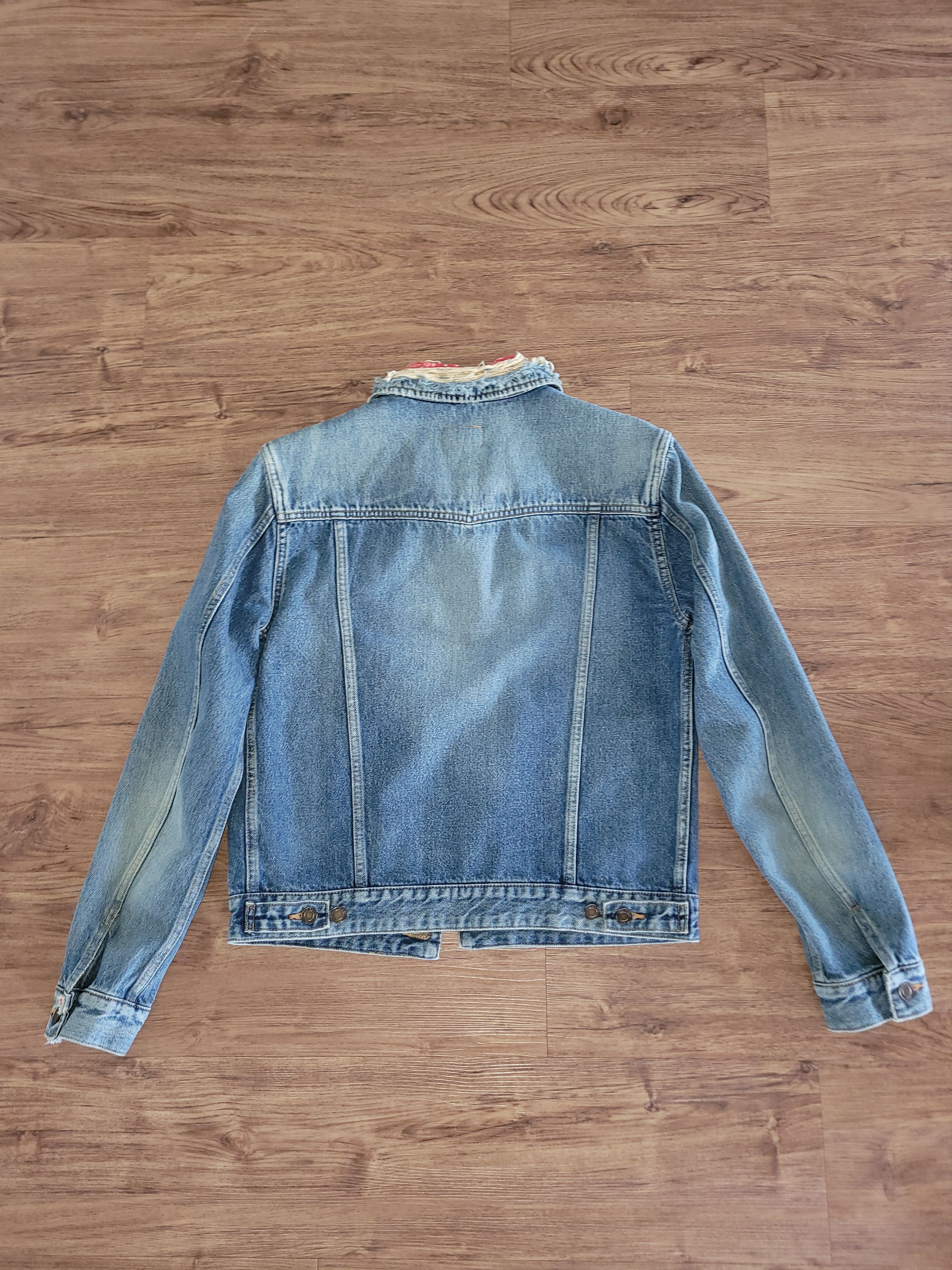 Saint Laurent Paris 2018 Saint Laurent Denim Distressed Bandana Jacket Size US S / EU 44-46 / 1 - 2 Thumbnail