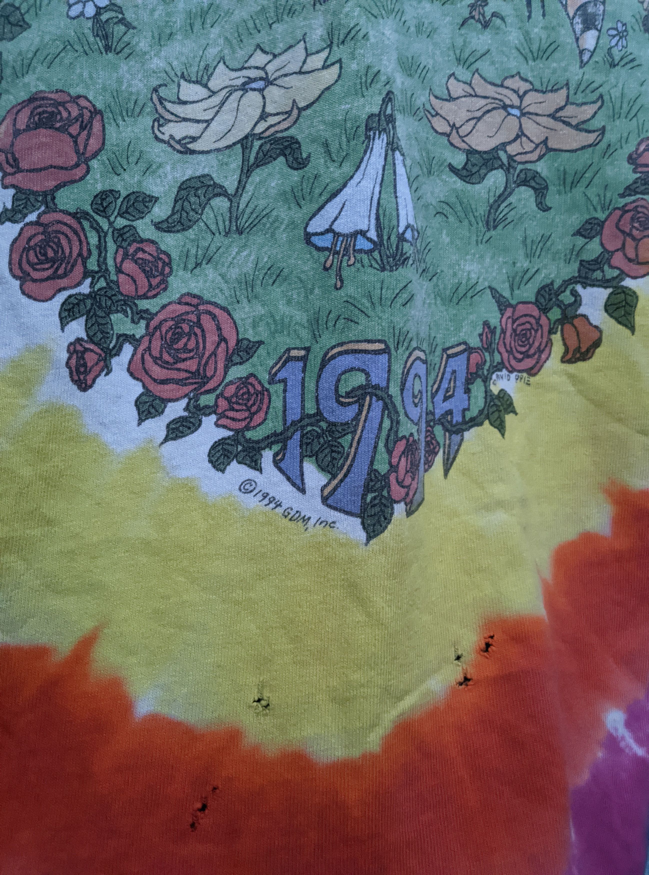 Band Tees Vintage 1994 very thrashed grateful dead summer tour tshirt Size US XL / EU 56 / 4 - 7 Thumbnail
