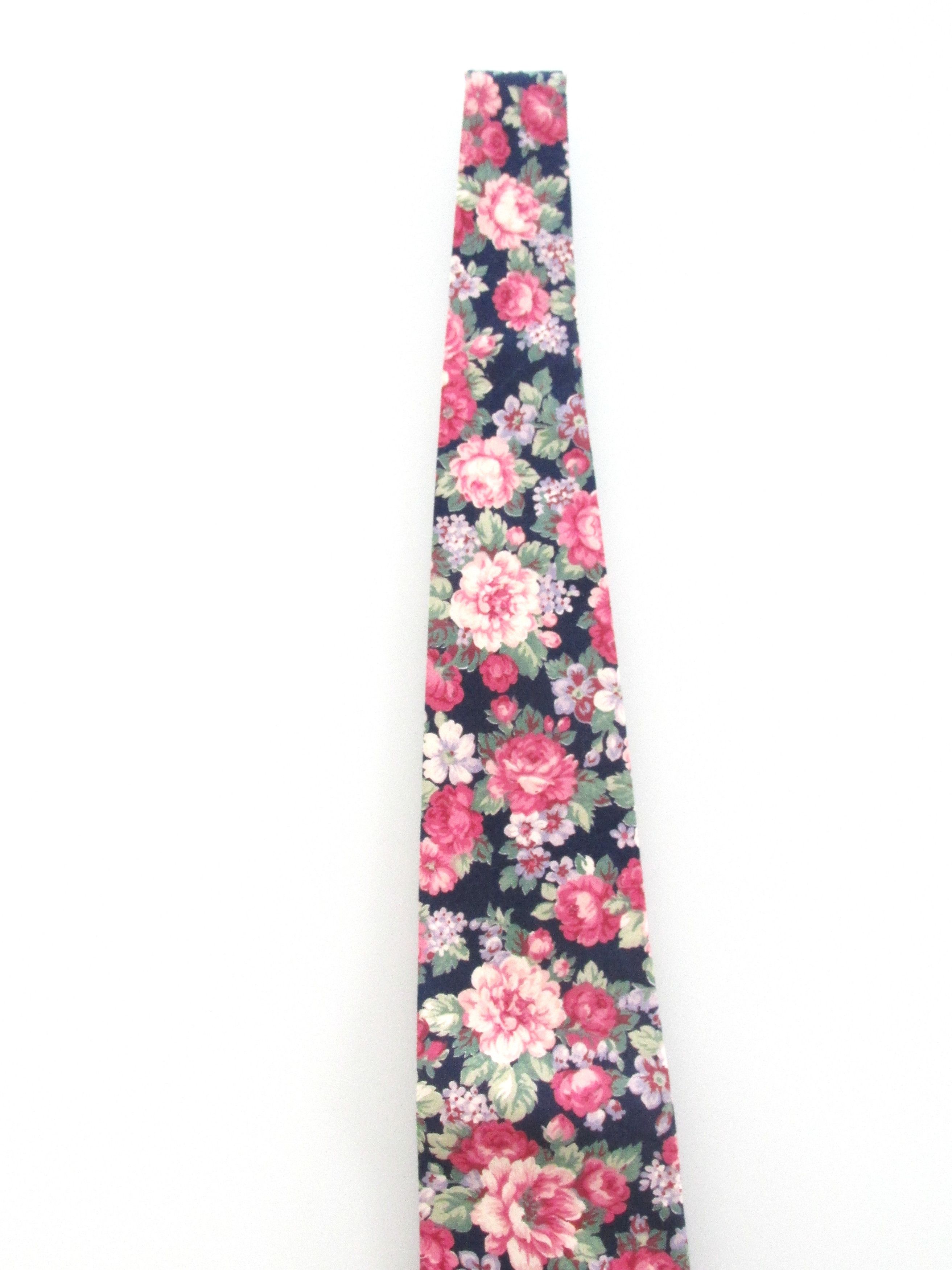 Vintage Rooster Vintage Men's Cotton Floral Ties Size ONE SIZE - 3 Thumbnail