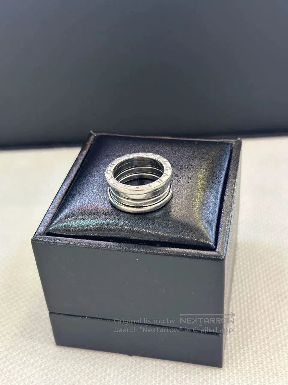 Bvlgari Bvlgari 18k White Gold Three-Ring Ring. Size ONE SIZE - 2 Thumbnail