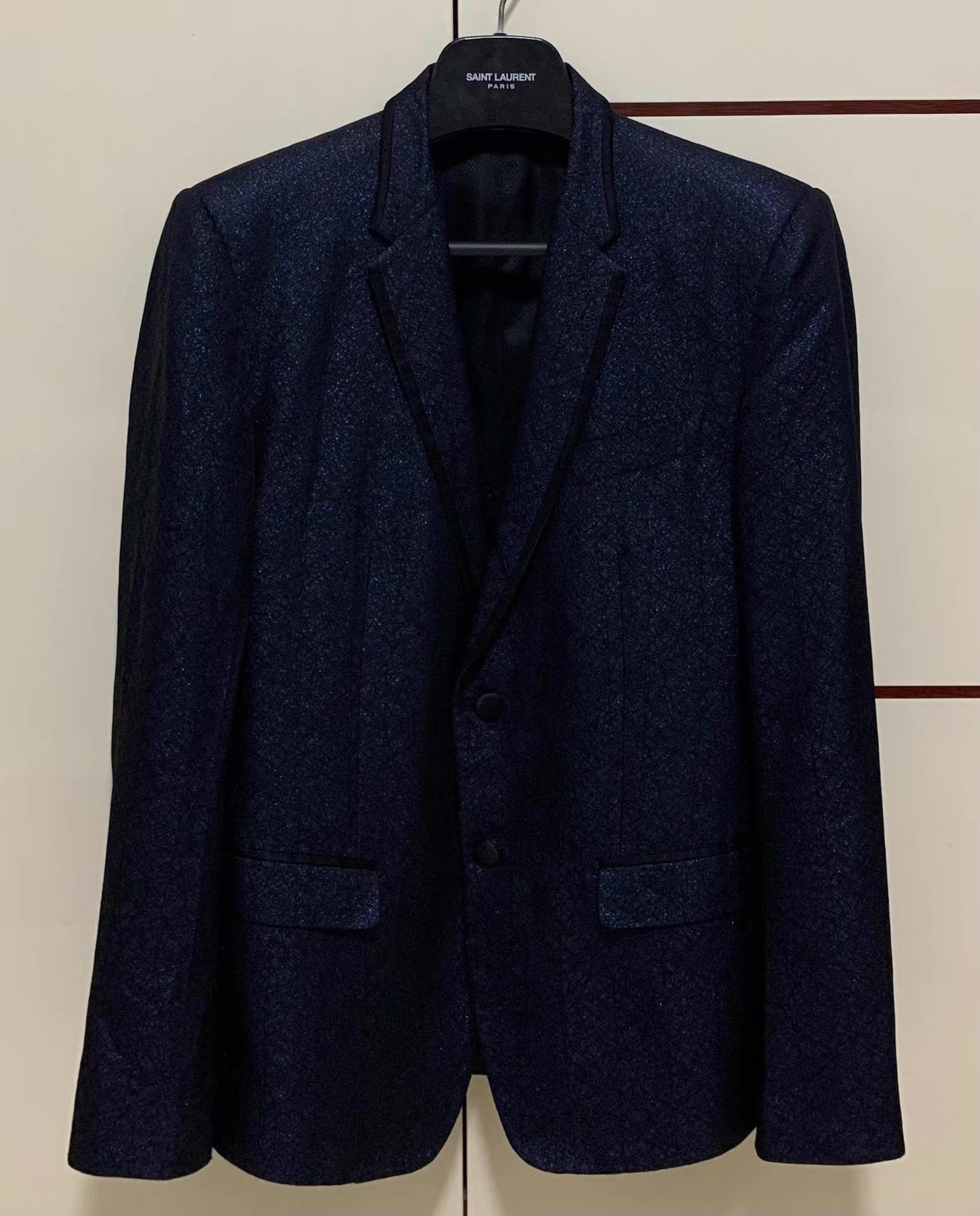 Dolce & Gabbana Blue Textured Single-Breasted Blazer Size US M / EU 48-50 / 2 - 1 Thumbnail