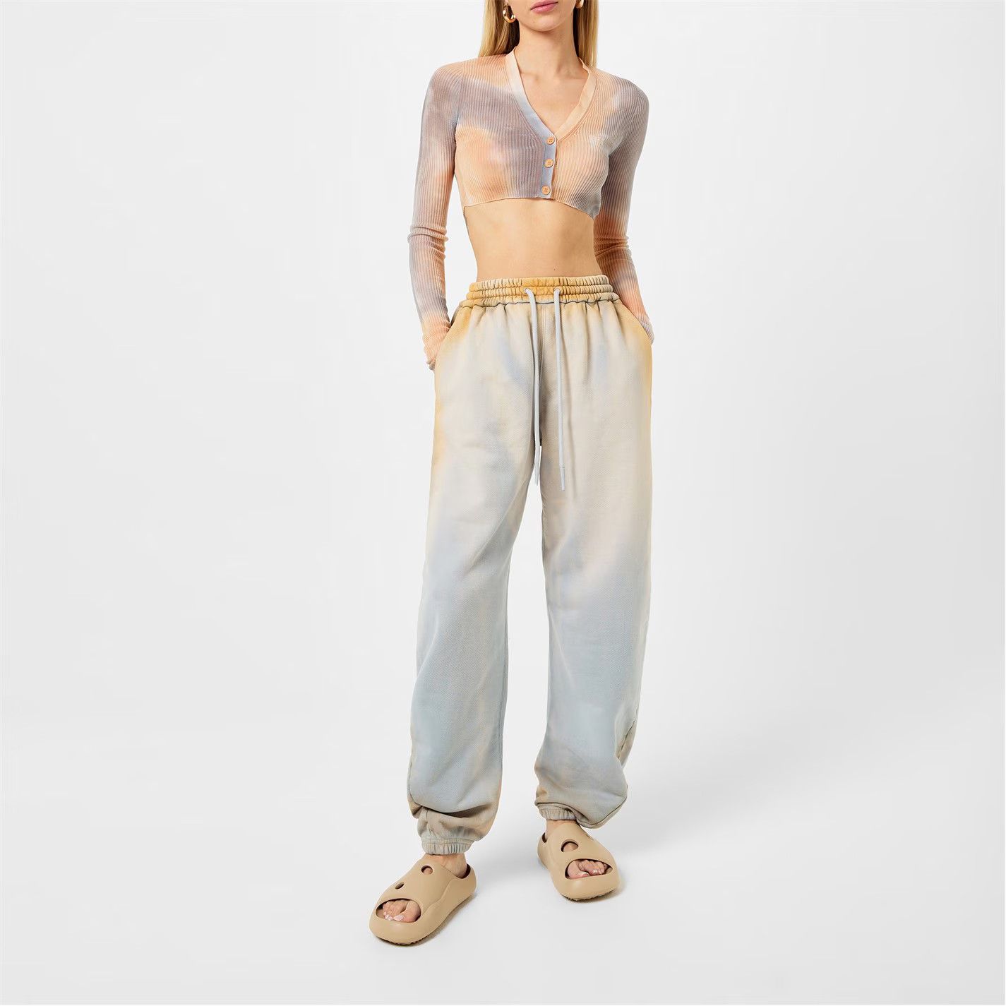 Off-White o1y1225 Cardigan in Gray/Camel Size M / US 6-8 / IT 42-44 - 3 Thumbnail