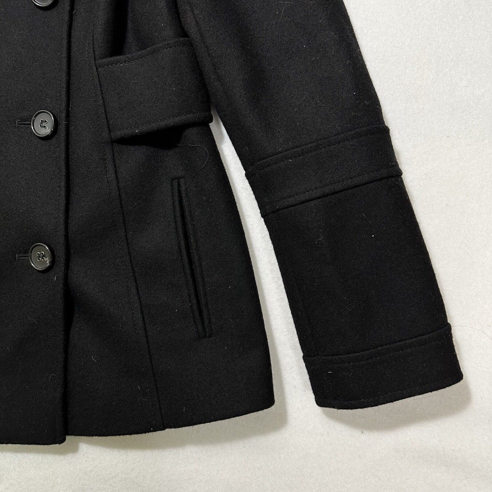 Other Moda International 10 Wool Double Breasted Pea Coat Jacket Size L / US 10 / IT 46 - 8 Thumbnail
