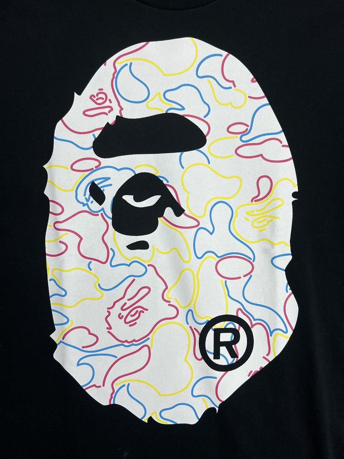 Bape Bape Neon Camo Big Ape Head T-Shirt Size US S / EU 44-46 / 1 - 2 Thumbnail