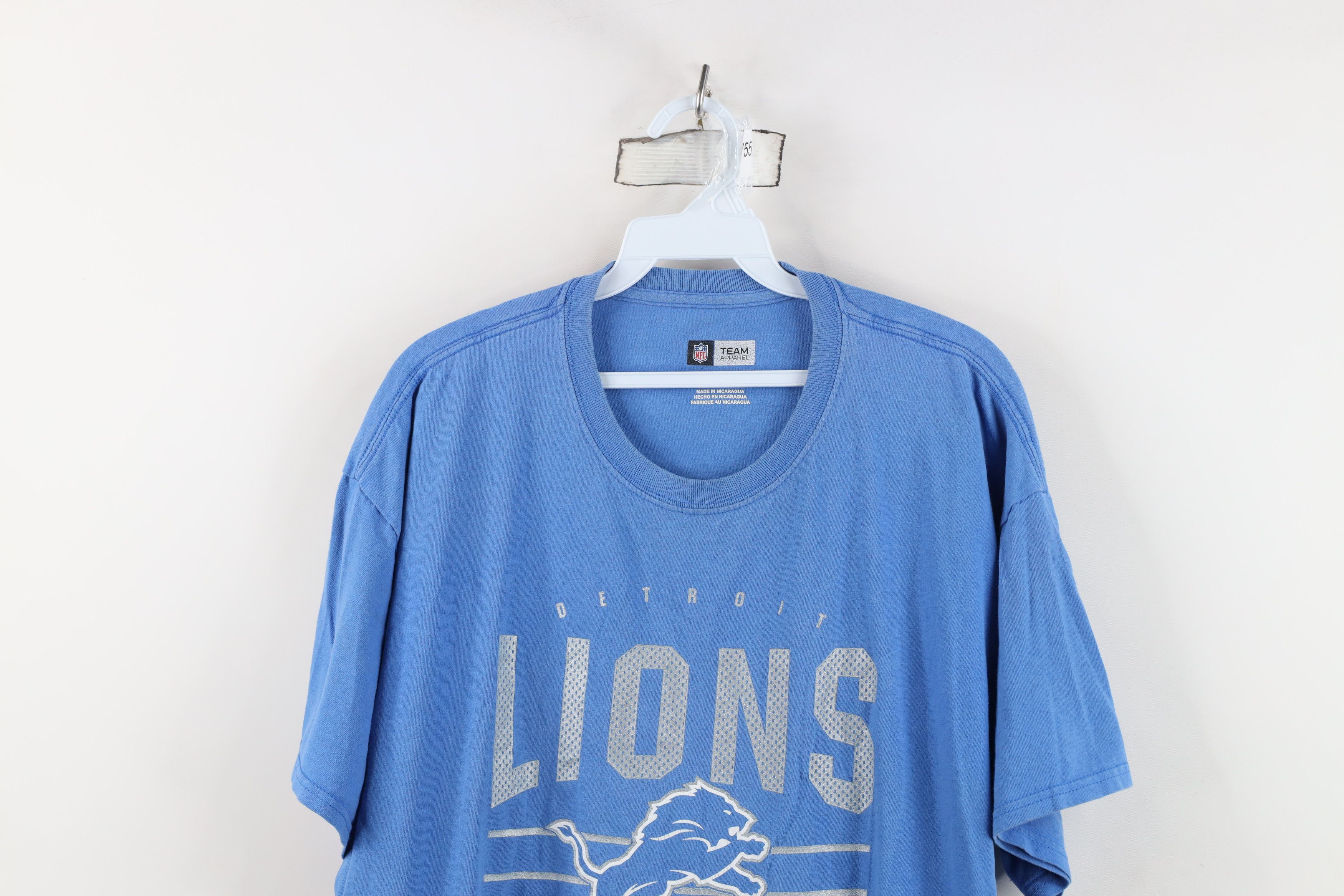 Vintage Vintage Y2K NFL Spell Detroit Lions Football T-Shirt Blue Size US XL / EU 56 / 4 - 2 Thumbnail