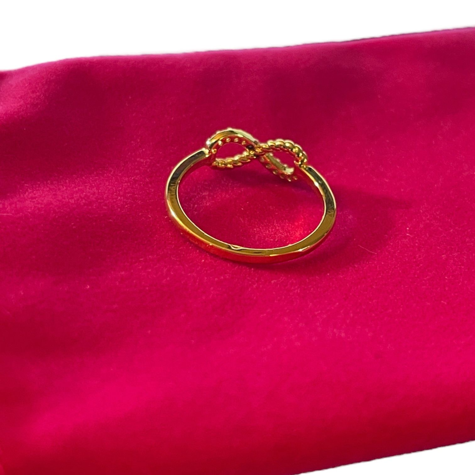 Other Infinity Diamond CZ Petite Gold Ring Size 6 Size ONE SIZE - 4 Thumbnail