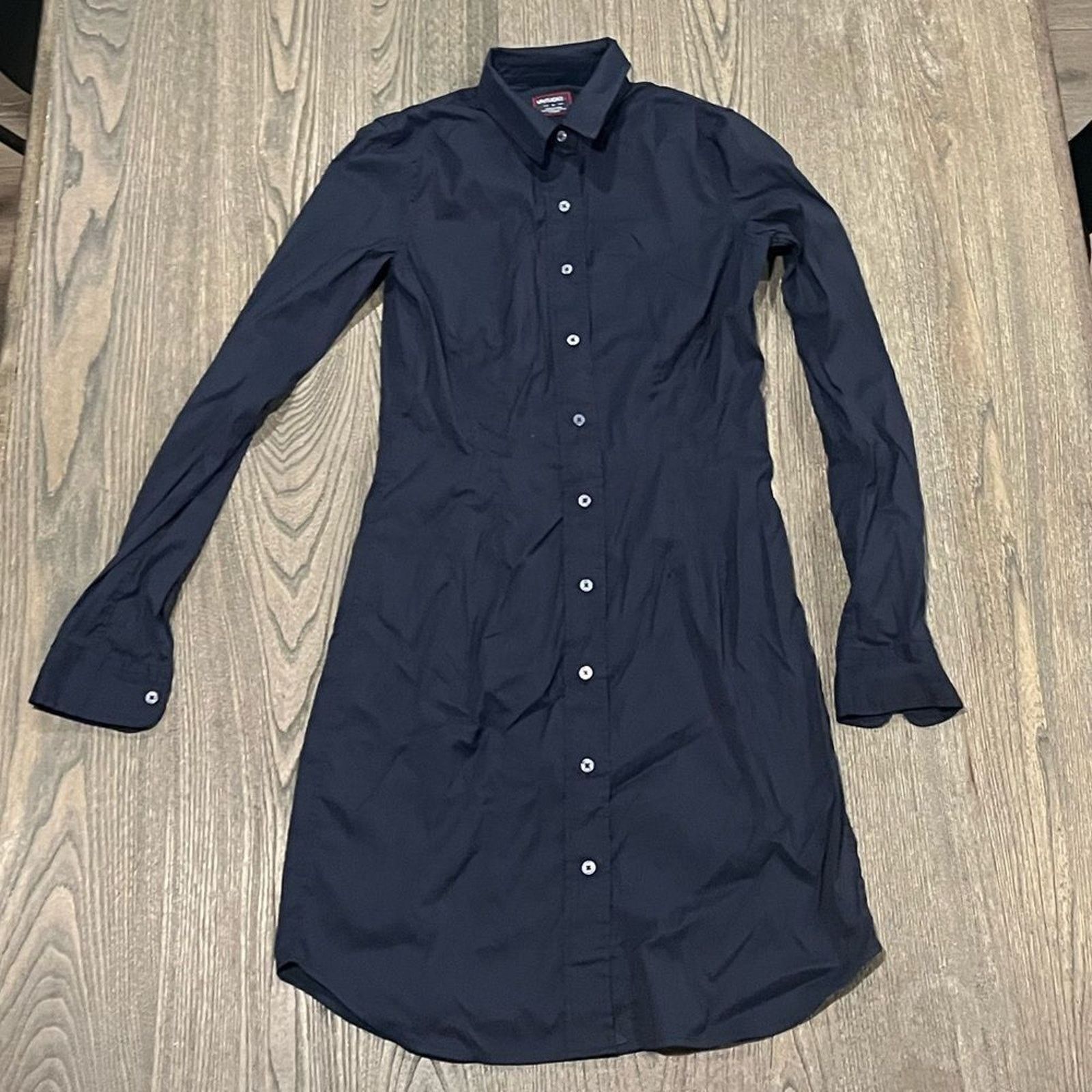 UNTUCKit UNTUCKit Marisol Navy Blue Collared Long Sleeve Dress Size 0 Size XS / US 0-2 / IT 36-38 - 1 Thumbnail