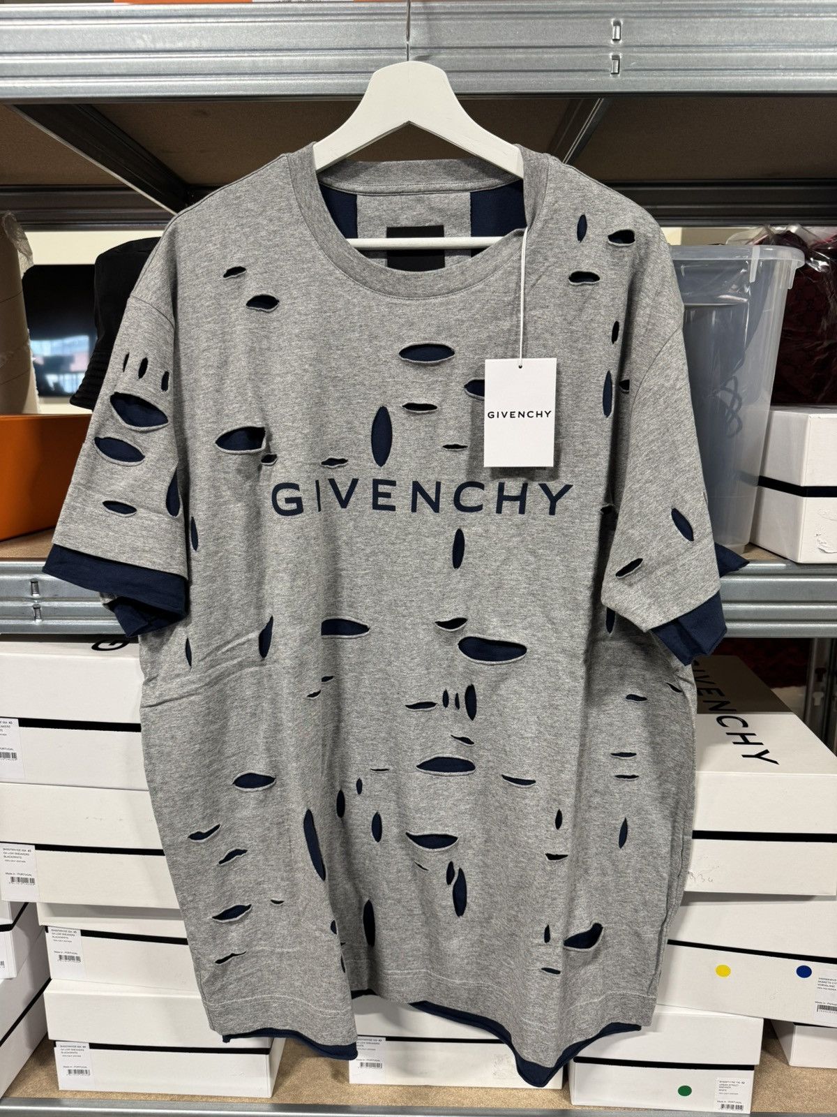 Givenchy Givenchy Cut Out T-Shirt NEW 900$ Size US XL / EU 56 / 4 - 1 Thumbnail