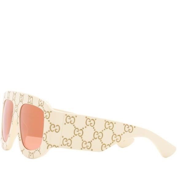 Gucci Gucci Rectangular Sunglasses with GG0983s Ivory - Gucci Eyew Size ONE SIZE - 7 Thumbnail
