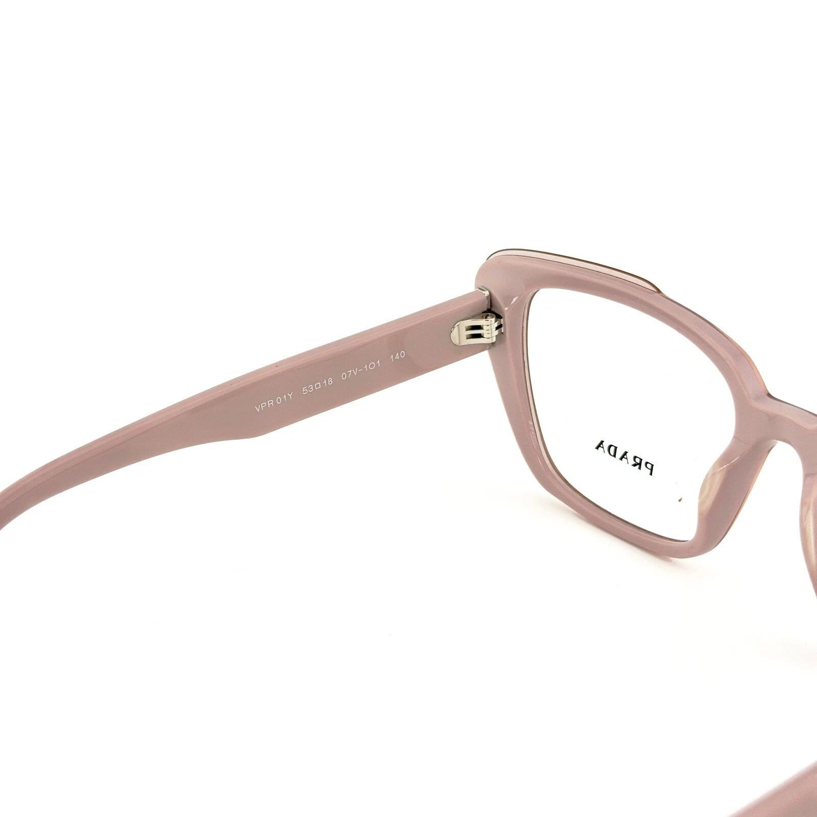 Prada PRADA 01Y MILLENNIALS PR01YV Nude Pink Logo Eyeglasses 01YV Size ONE SIZE - 6 Thumbnail