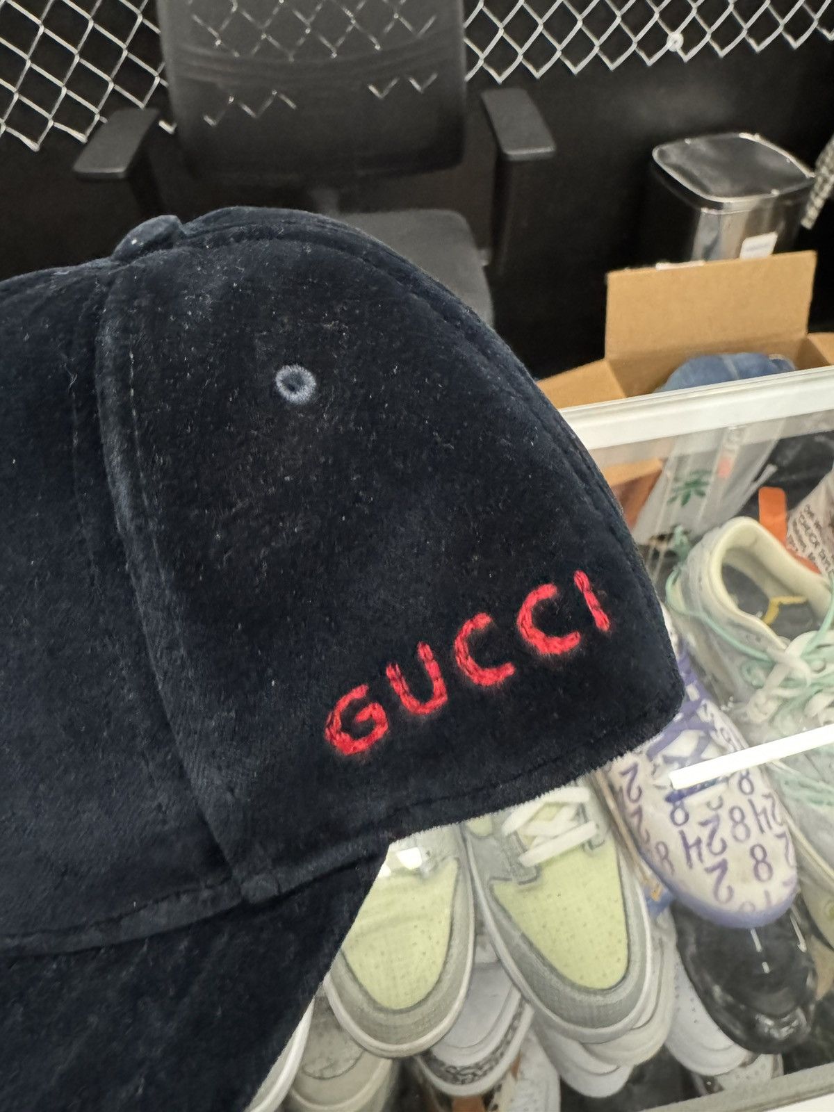 Gucci × MLB Gucci MLB Velvet Baseball Hat Size ONE SIZE - 3 Thumbnail
