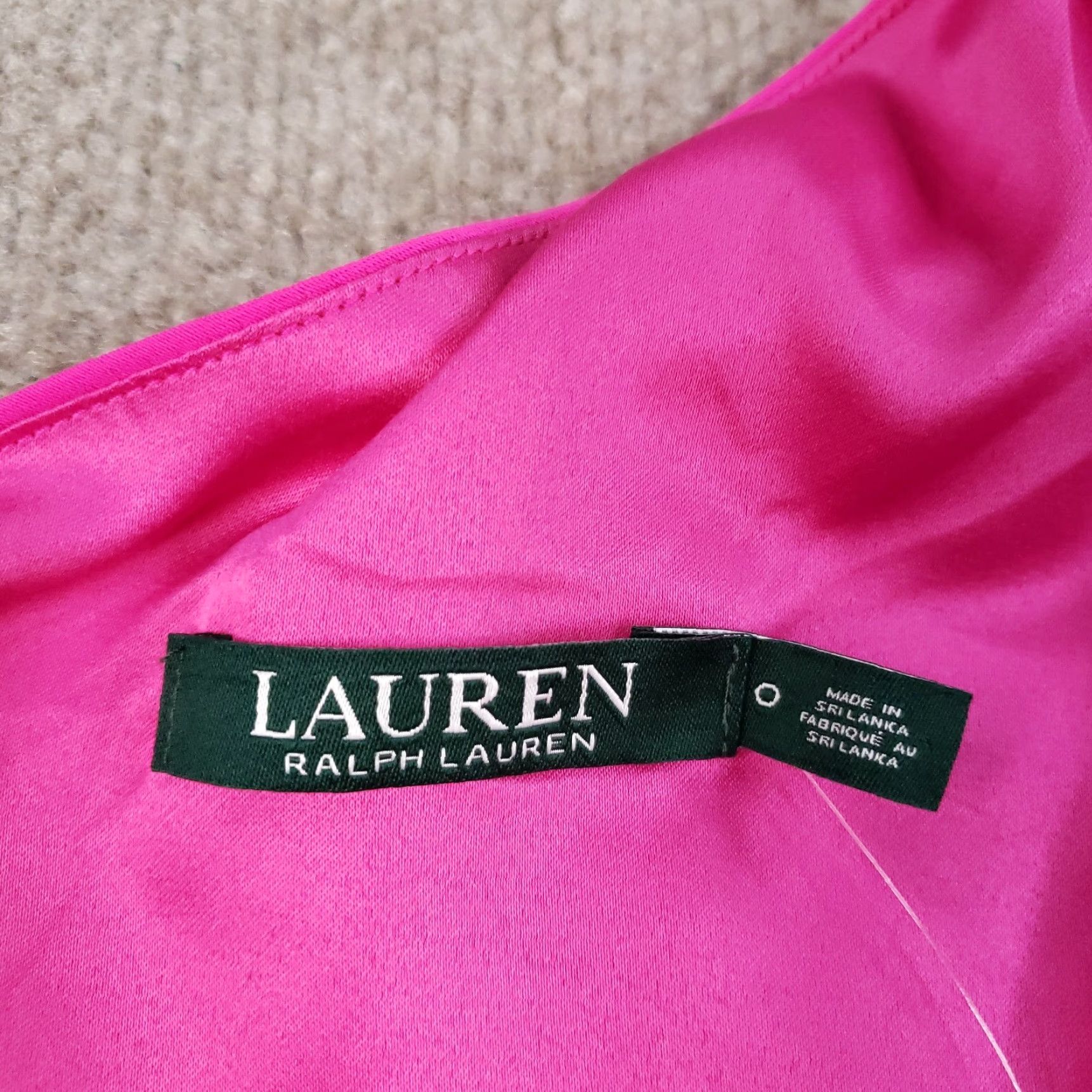 Ralph Lauren Lauren Ralph Lauren Dress Women Size 0 Pink One Shoulder Short Lined Black Label Dress Size 25" / US 0 / IT 36 - 5 Thumbnail