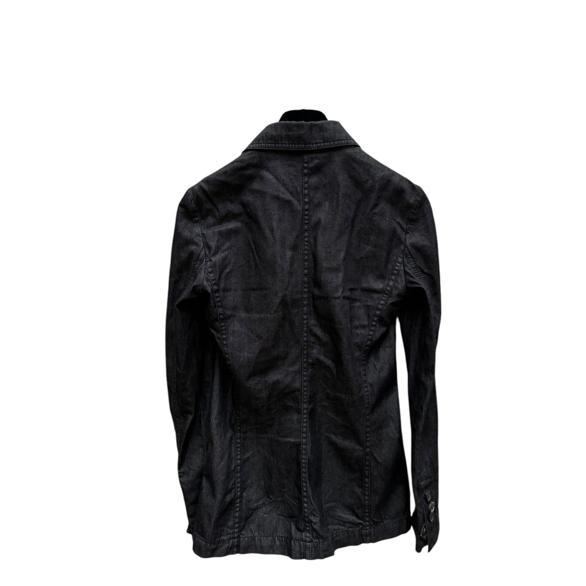Yves Saint Laurent Tom Ford Raw denim blazer jacket Size 34 / XS Size XS / US 0-2 / IT 36-38 - 4 Thumbnail
