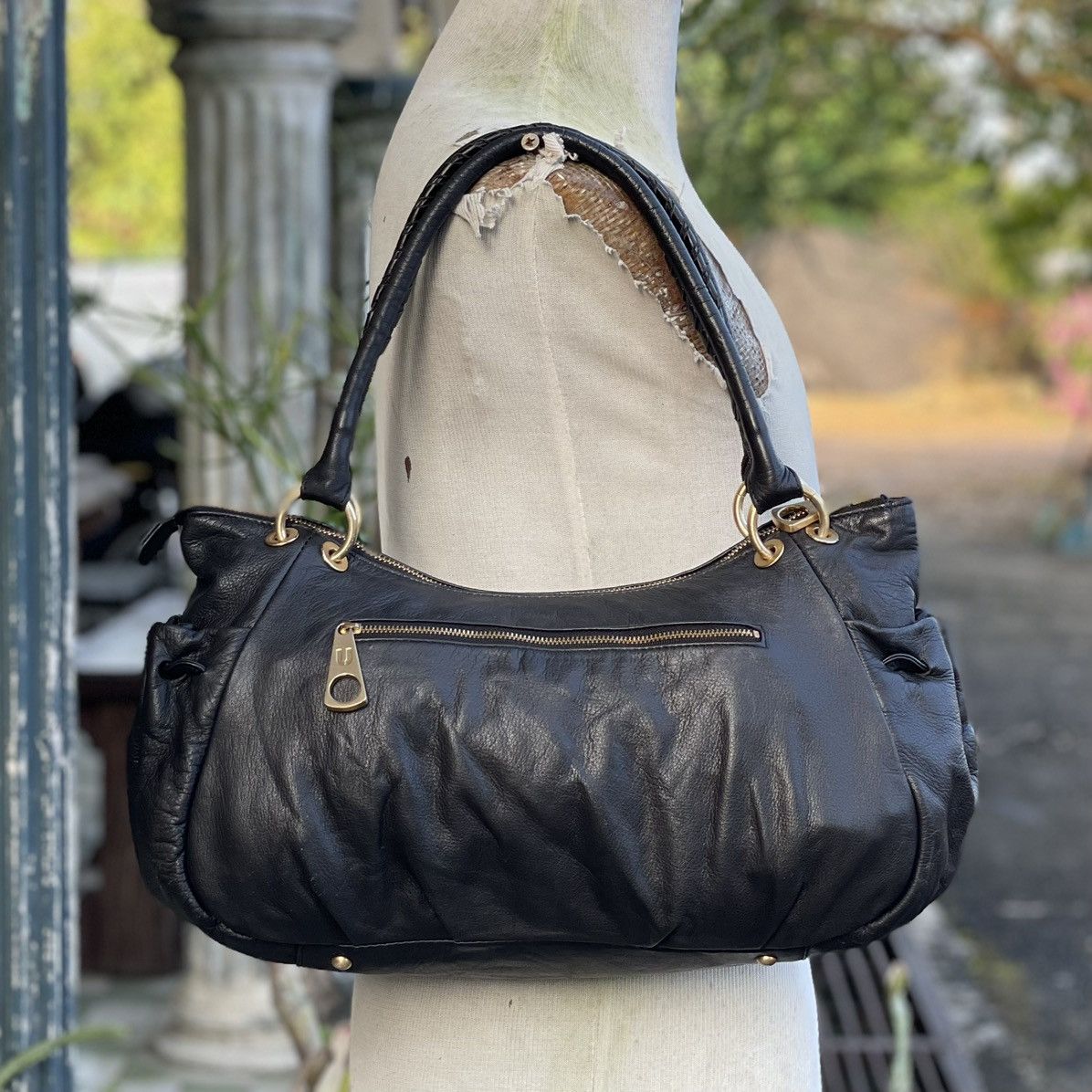 Emanuel Ungaro × Ungaro Paris Black Soft Leather Vintage Ungaro Bag Size ONE SIZE - 4 Thumbnail