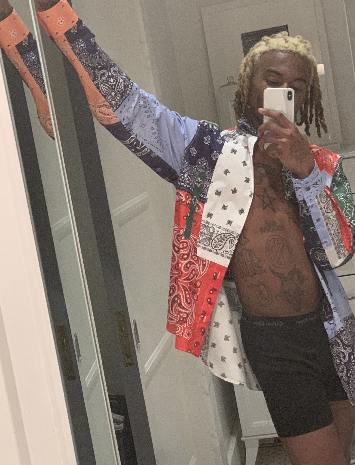 Loewe Loewe ss19 patchwork bandana shirt Size US M / EU 48-50 / 2 - 3 Thumbnail