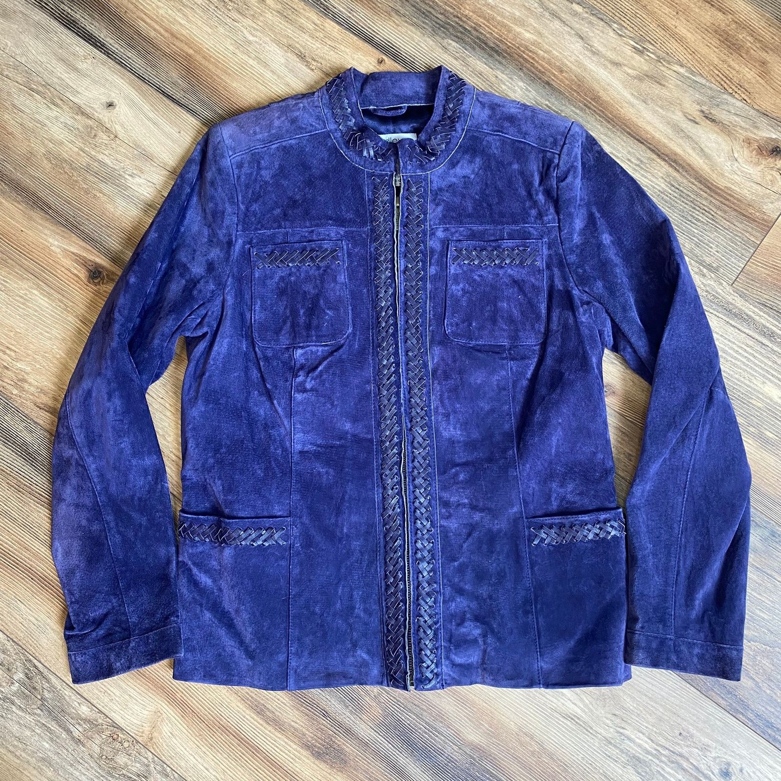 Vintage Vintage Suede Leather Jacket Purple Western Bradley Bayou Size M / US 6-8 / IT 42-44 - 7 Thumbnail