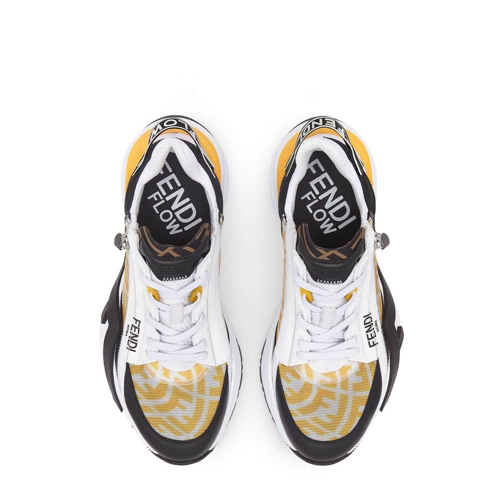 Fendi Fendi Mens Vertigo Flow Yellow Monogram White Size US 13 / EU 46 - 6 Thumbnail