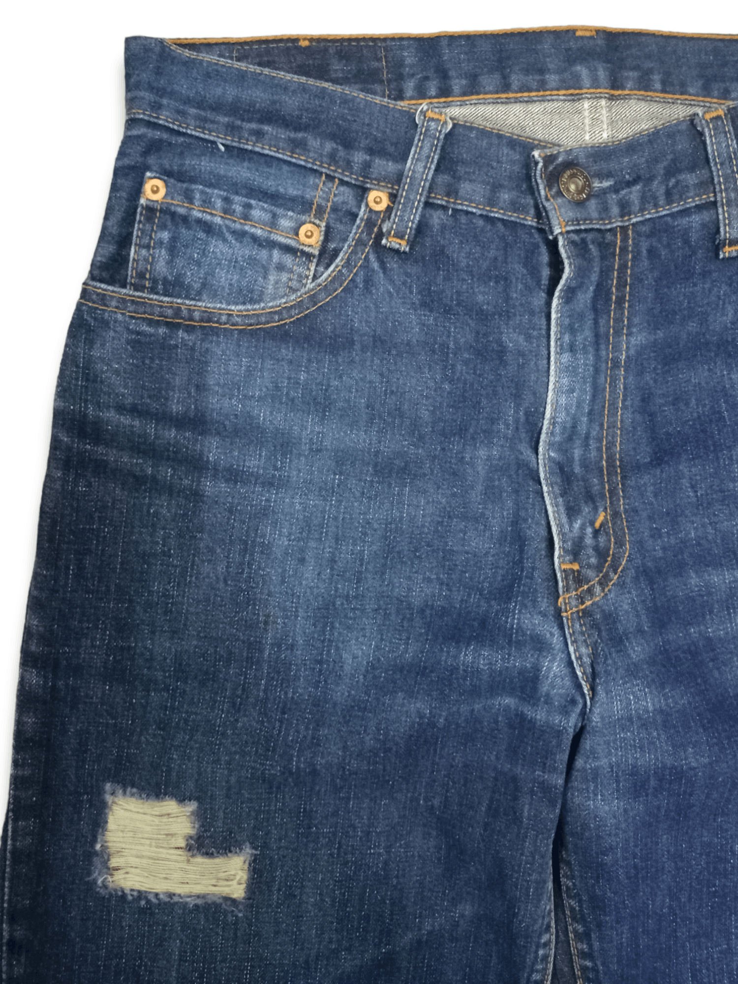 Levi's × Levi's Vintage Clothing Vintage Levis 502 Blue Wash Distressed Baggy Jeans Size US 31 - 5 Thumbnail