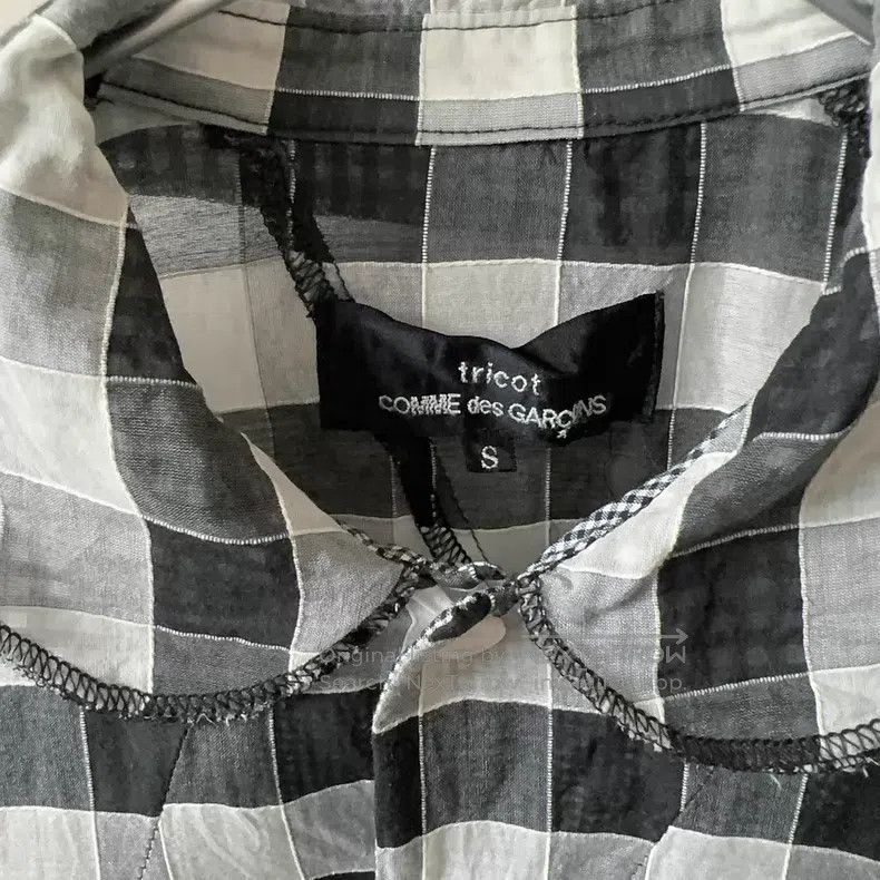 Comme des Garcons Comme des Garcons Silk-cotton checked shirt with checkerbo Size S / US 4 / IT 40 - 2 Thumbnail