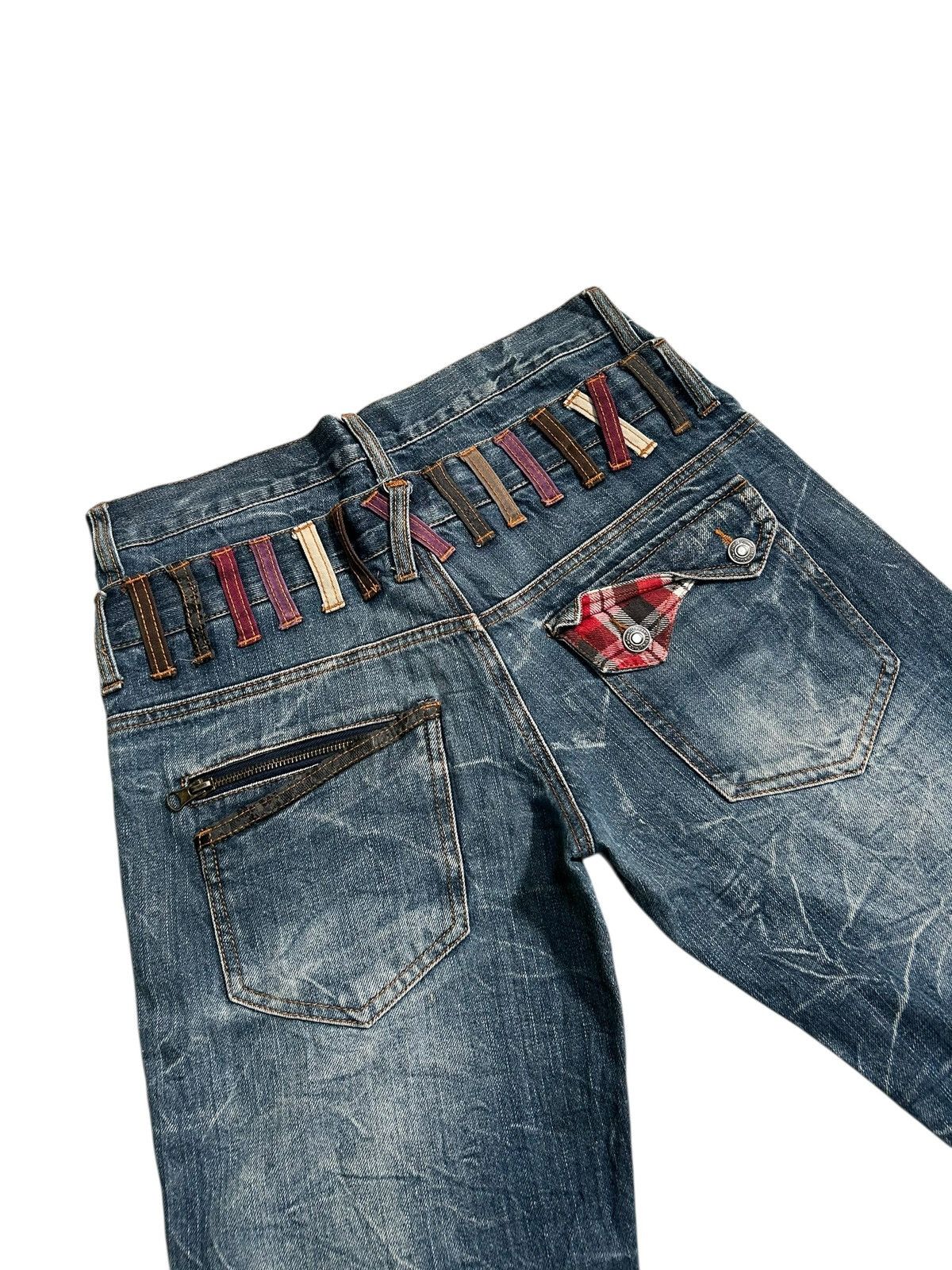 Japanese Brand × Kapital × Vintage Double Waist Nylaus Japanese Punk Style Denim Jeans Size US 32 / EU 48 - 17 Thumbnail