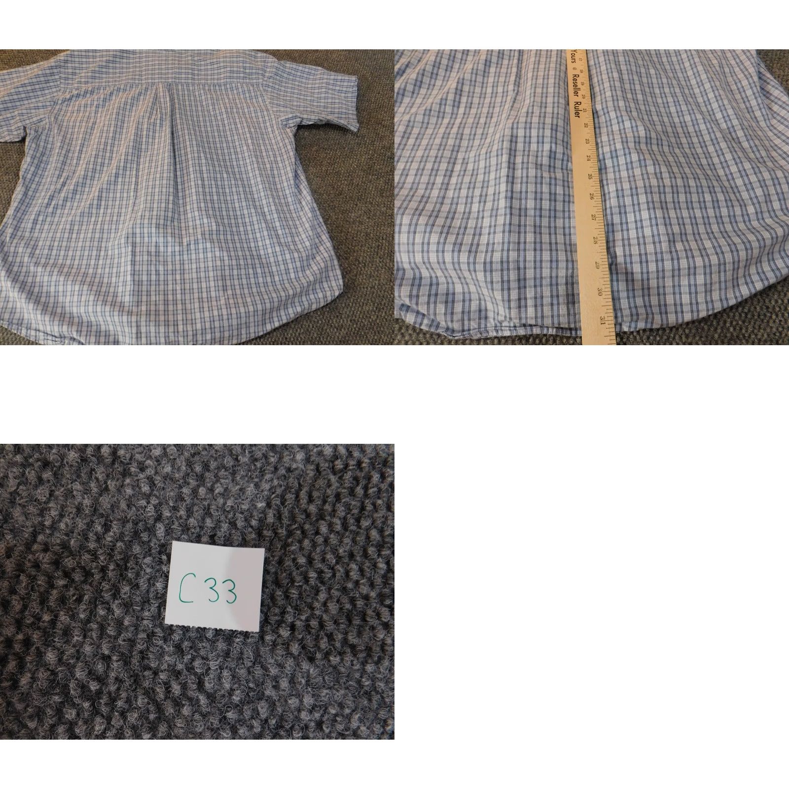 Izod IZOD Shirt 2XL Blue Plaid Long Sleeve Casual Button-Up Collared Regular Mens Size US XXL / EU 58 / 5 - 8 Thumbnail
