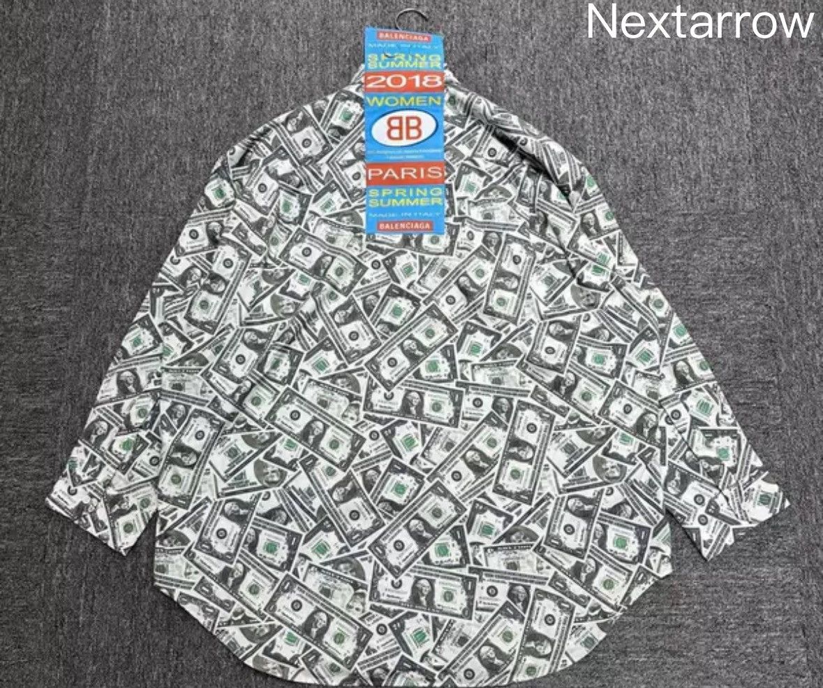 Balenciaga Balenciaga USD Full Print Shirt2412-Nextarrow Size US S / EU 44-46 / 1 - 2 Thumbnail