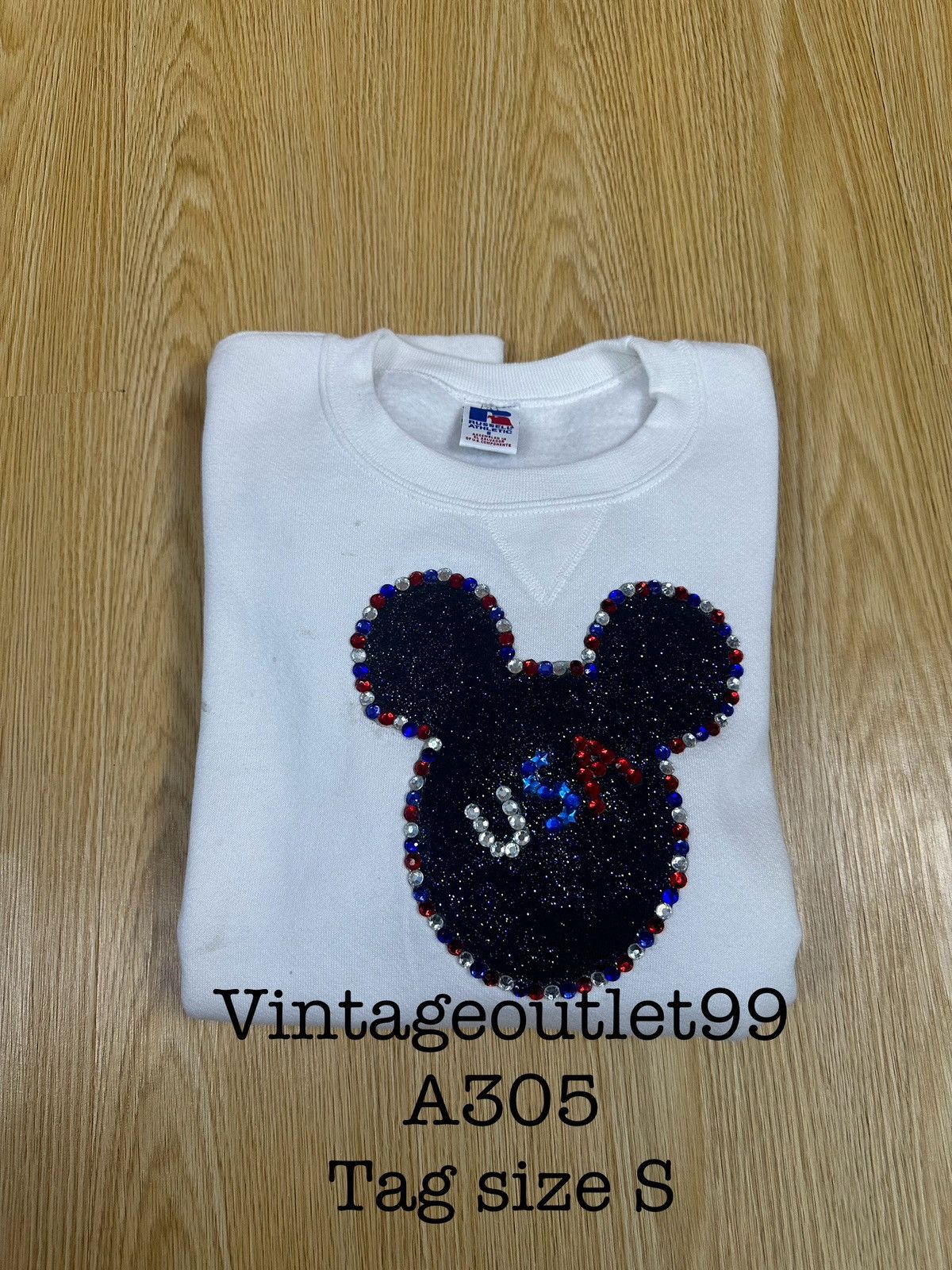 Russell Athletic Vintage Russel Mickey Usa Crewneck Sweatshirt A305 Size US S / EU 44-46 / 1 - 10 Thumbnail