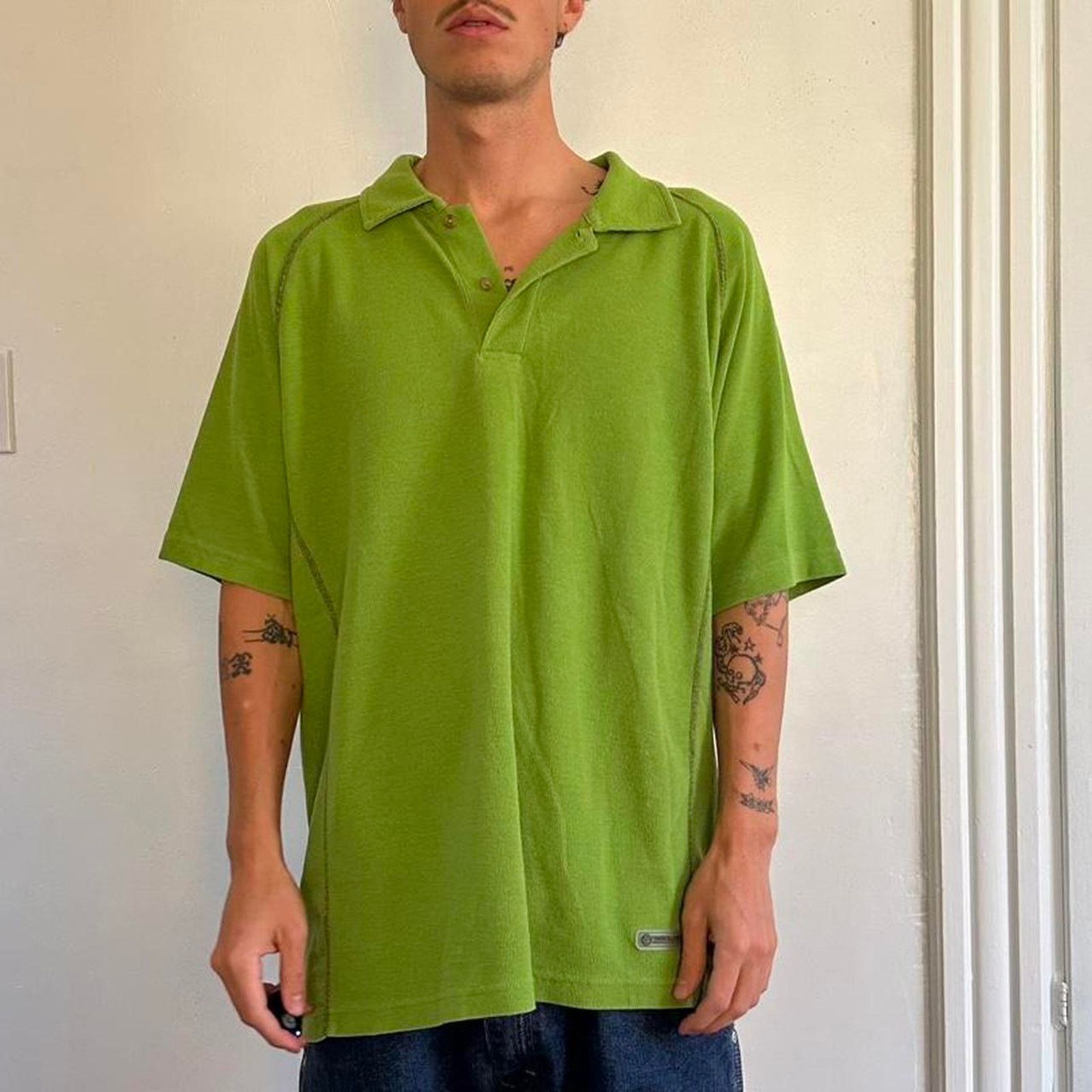 Timberland × Vintage Vintage Timberland Rugged Cotton Oversized Polo Top Shirt Size US XXL / EU 58 / 5 - 8 Thumbnail