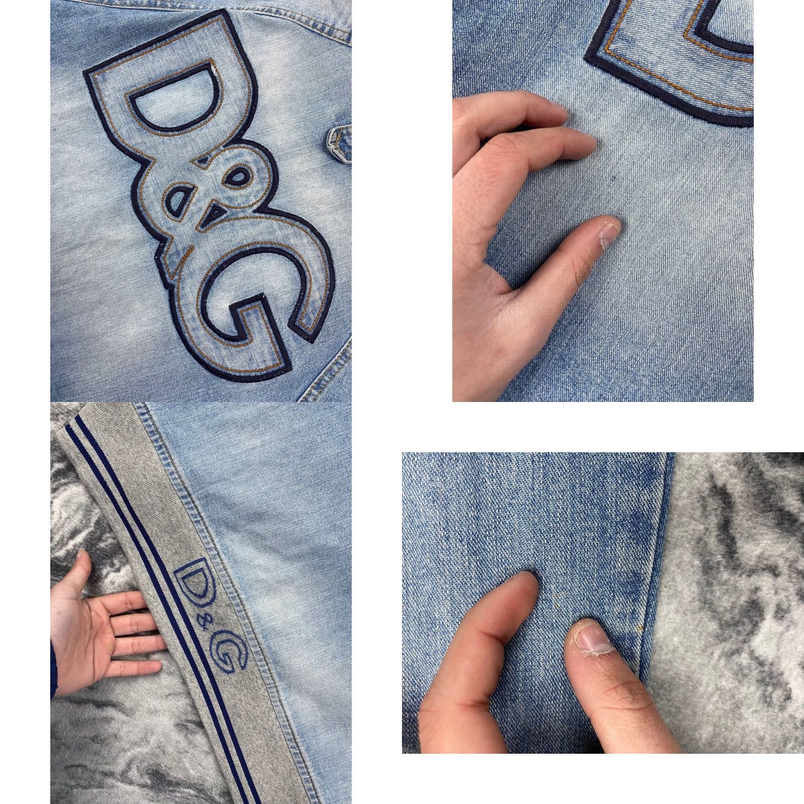 Dolce & Gabbana VINTAGE Dolce&Gabbana Denim Bomber Jacket Logo Men XL Blue Jacket Womens/Mens? Size US XL / EU 56 / 4 - 10 Thumbnail