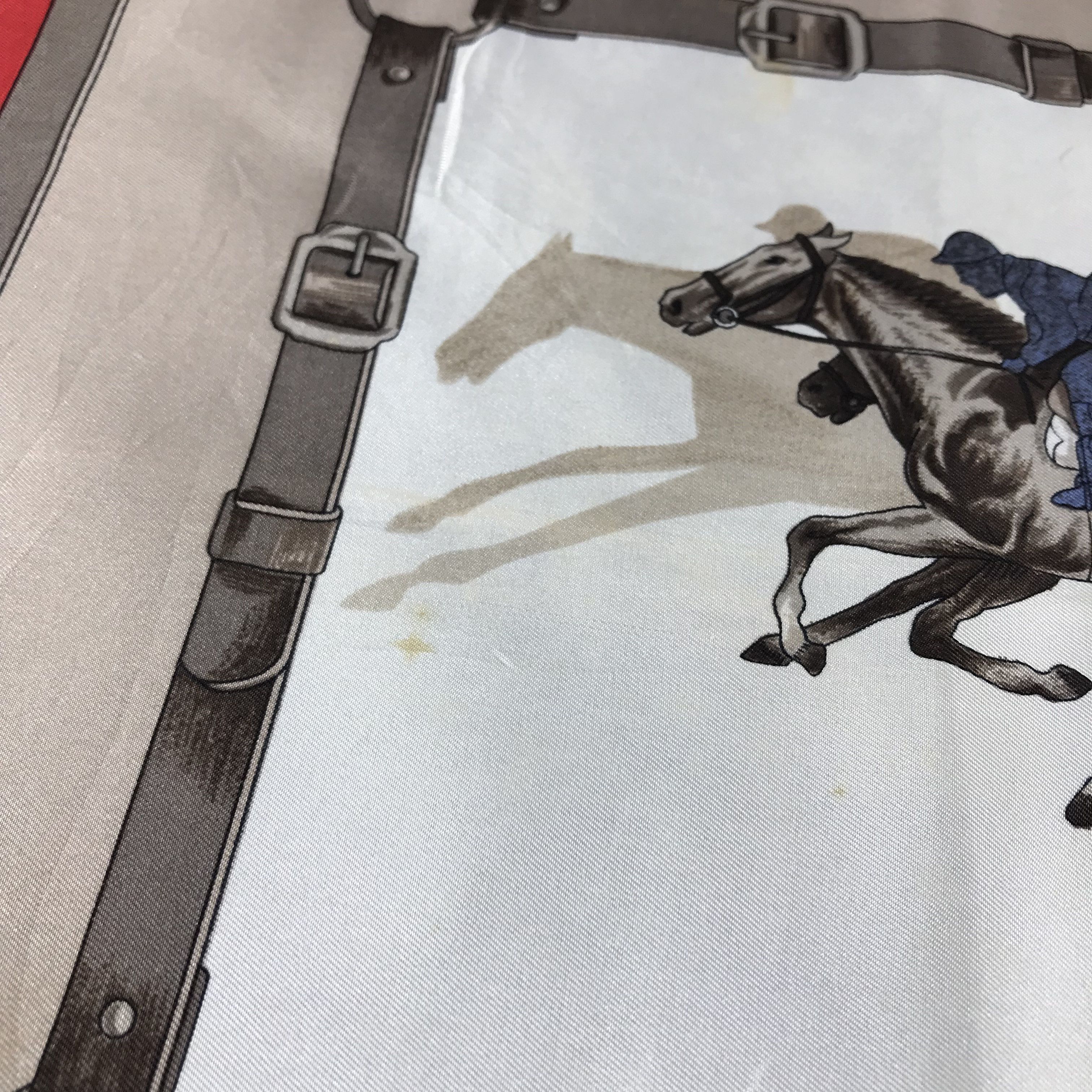 Japanese Brand Manolo Borromeo Horse Racing Silk Scarf M123 Size ONE SIZE - 10 Thumbnail