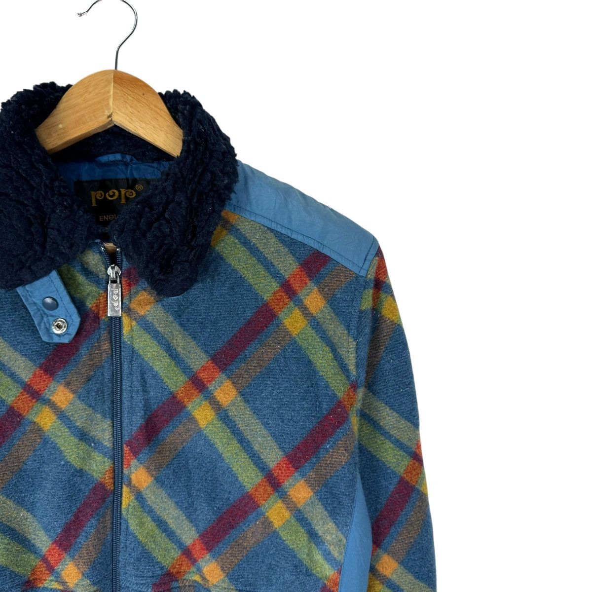 Japanese Brand ☀️POP ENGLAND SHADOW PLAIDS BOMBER JACKET Size S / US 4 / IT 40 - 7 Thumbnail