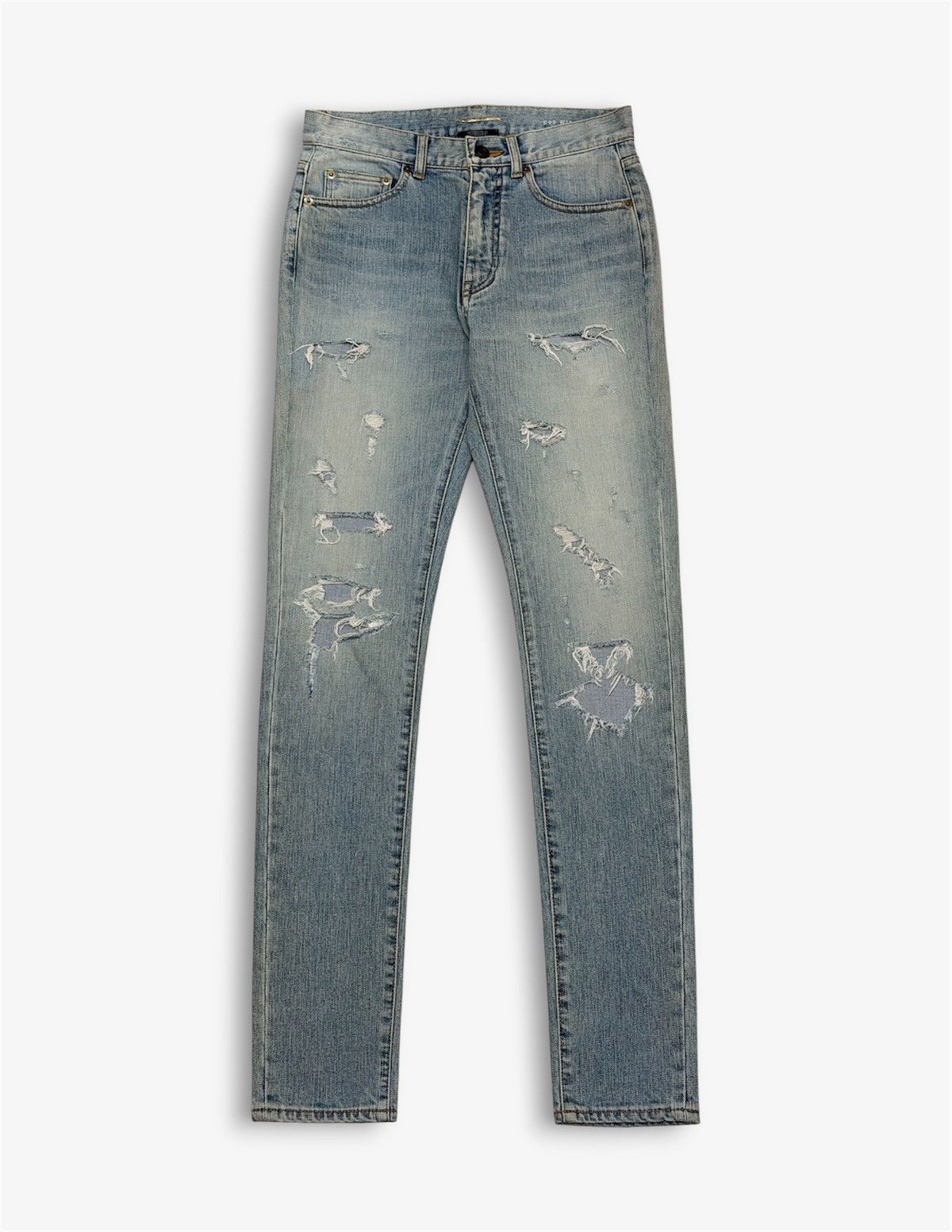 Saint Laurent Paris Hedi Slimane 2016 Crash Denim Jeans SAINT