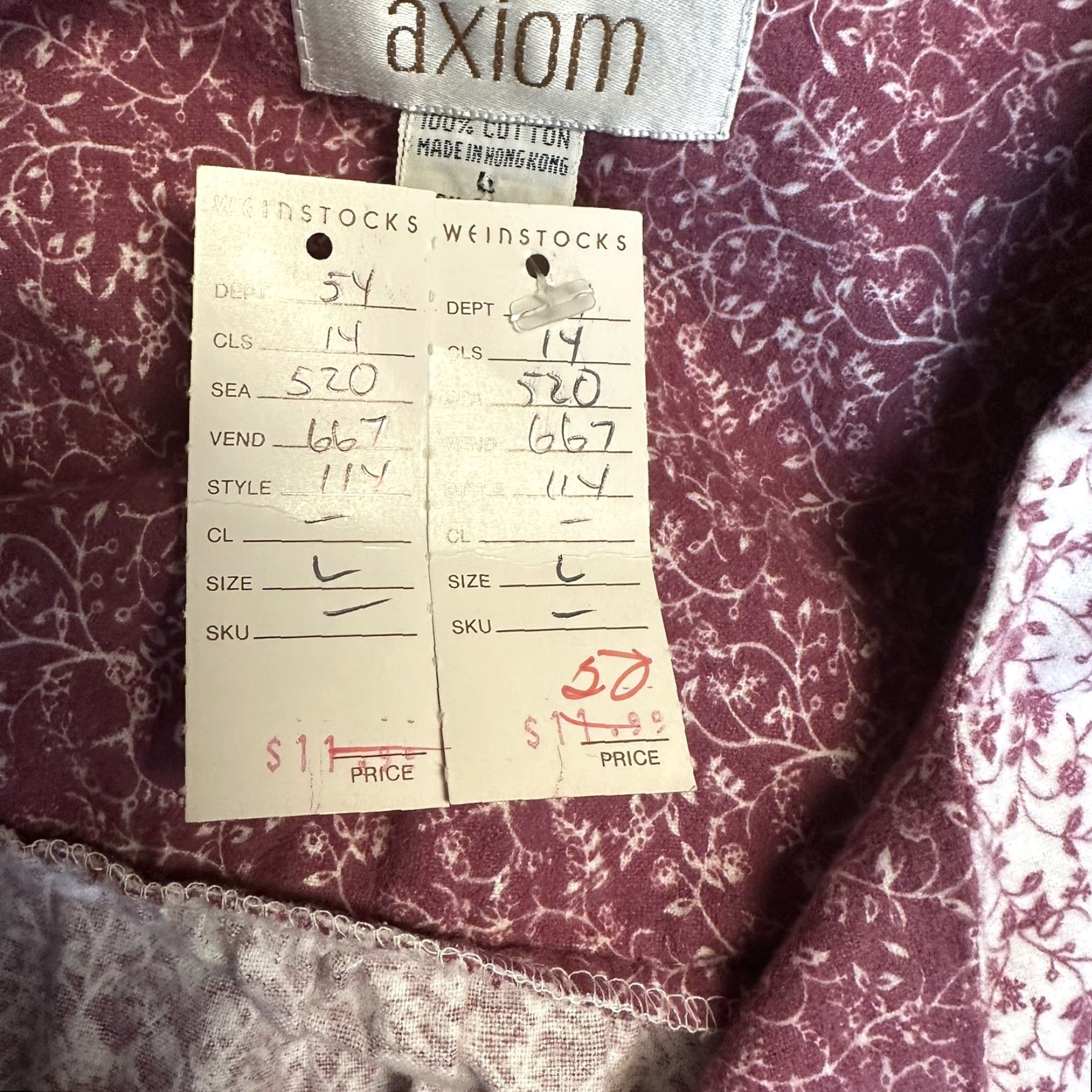 Vintage VINTAGE Axiom Long Cotton Flannel Gown Granny Nightgown Dainty Floral L NEW Size ONE SIZE - 7 Thumbnail