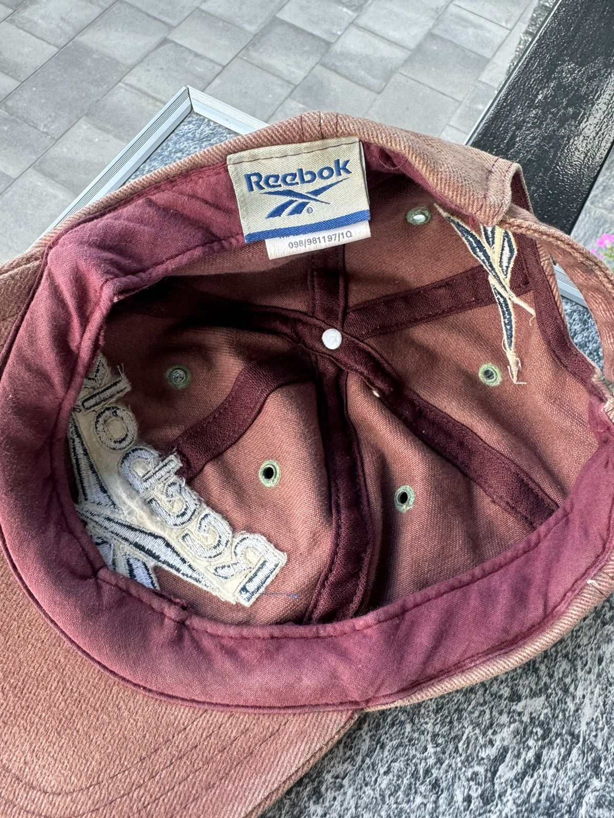 Reebok × Vintage Vintage 90s Reebok Brown Cap Y2K Size ONE SIZE - 6 Thumbnail